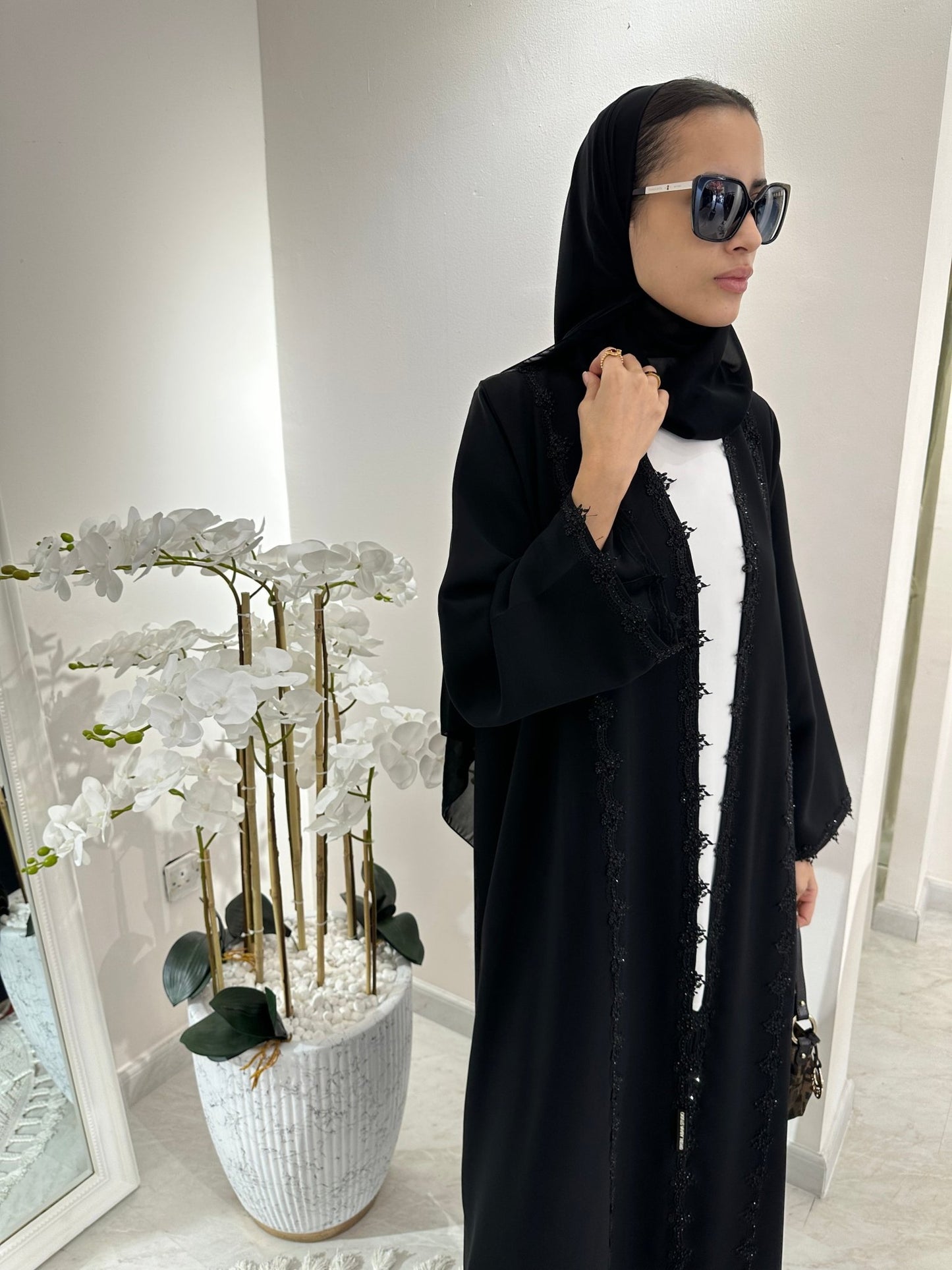 C Black Summer Eid Abaya 11