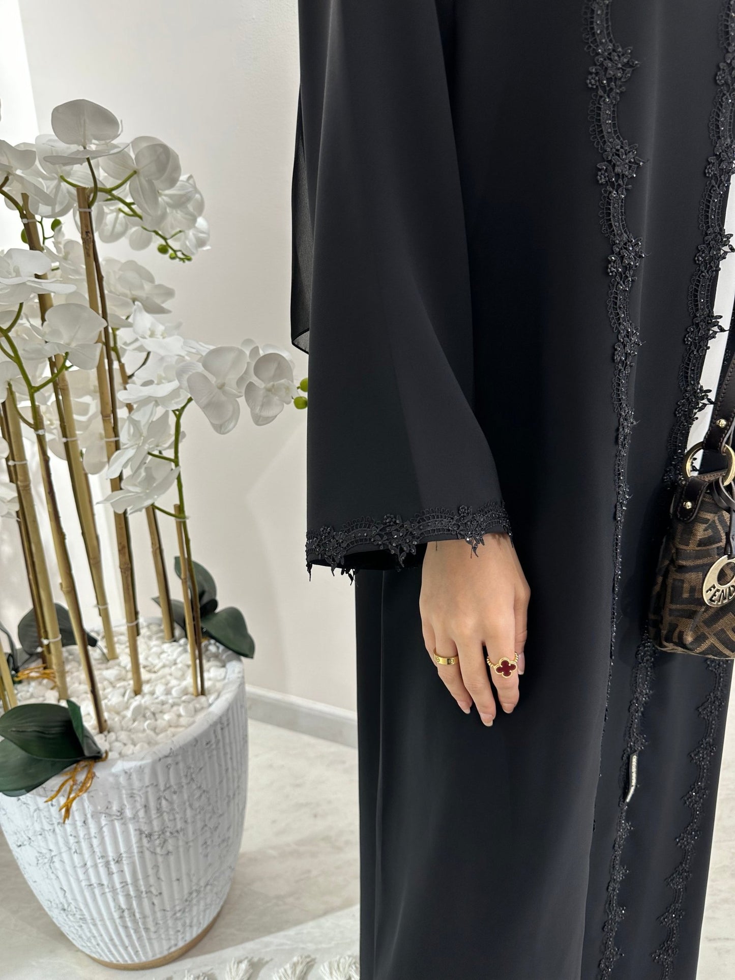 C Black Summer Eid Abaya 11