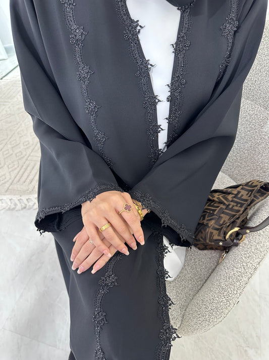 C Black Summer Eid Abaya 11