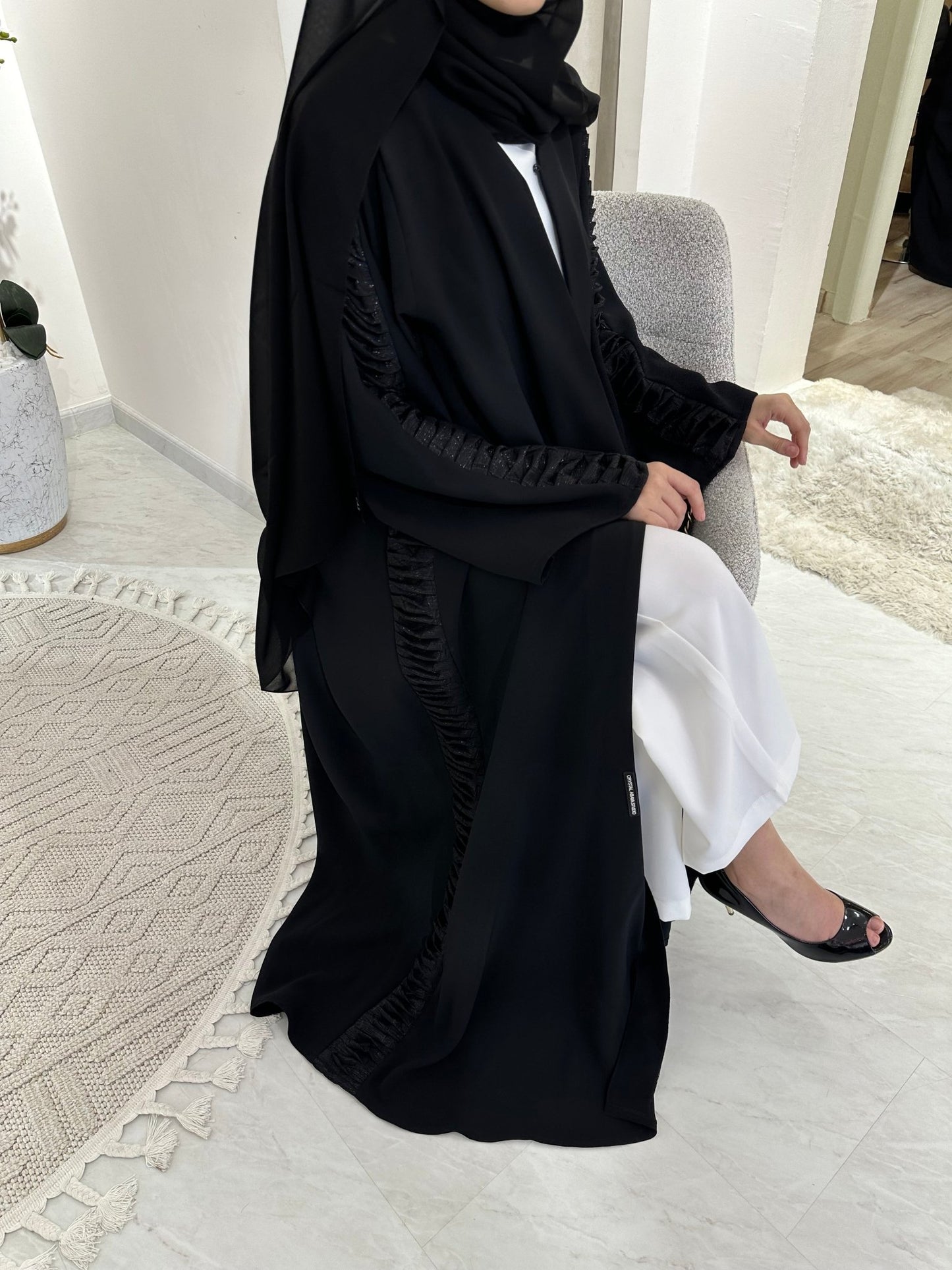 C Black Summer Eid Abaya 13