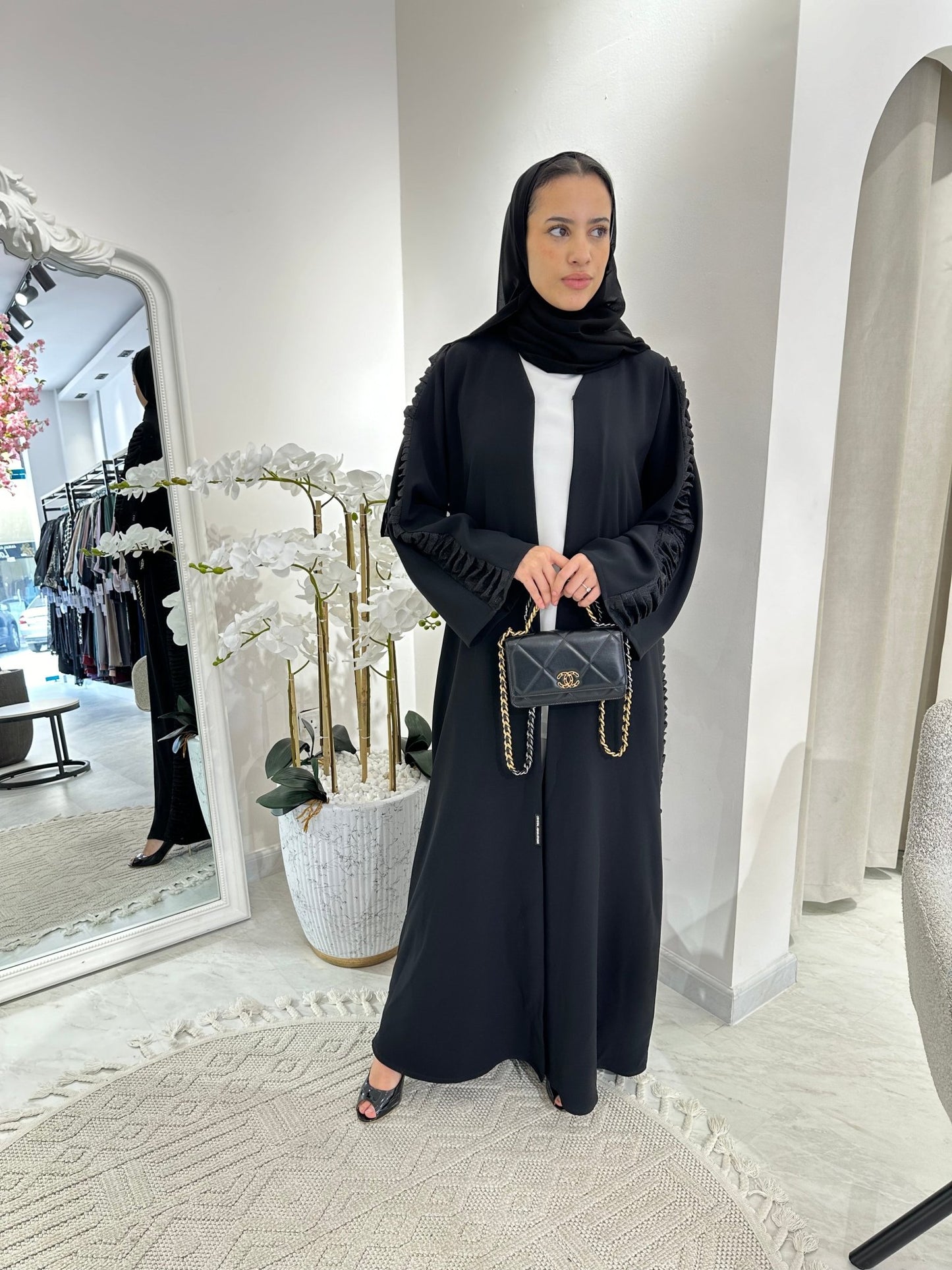 C Black Summer Eid Abaya 13