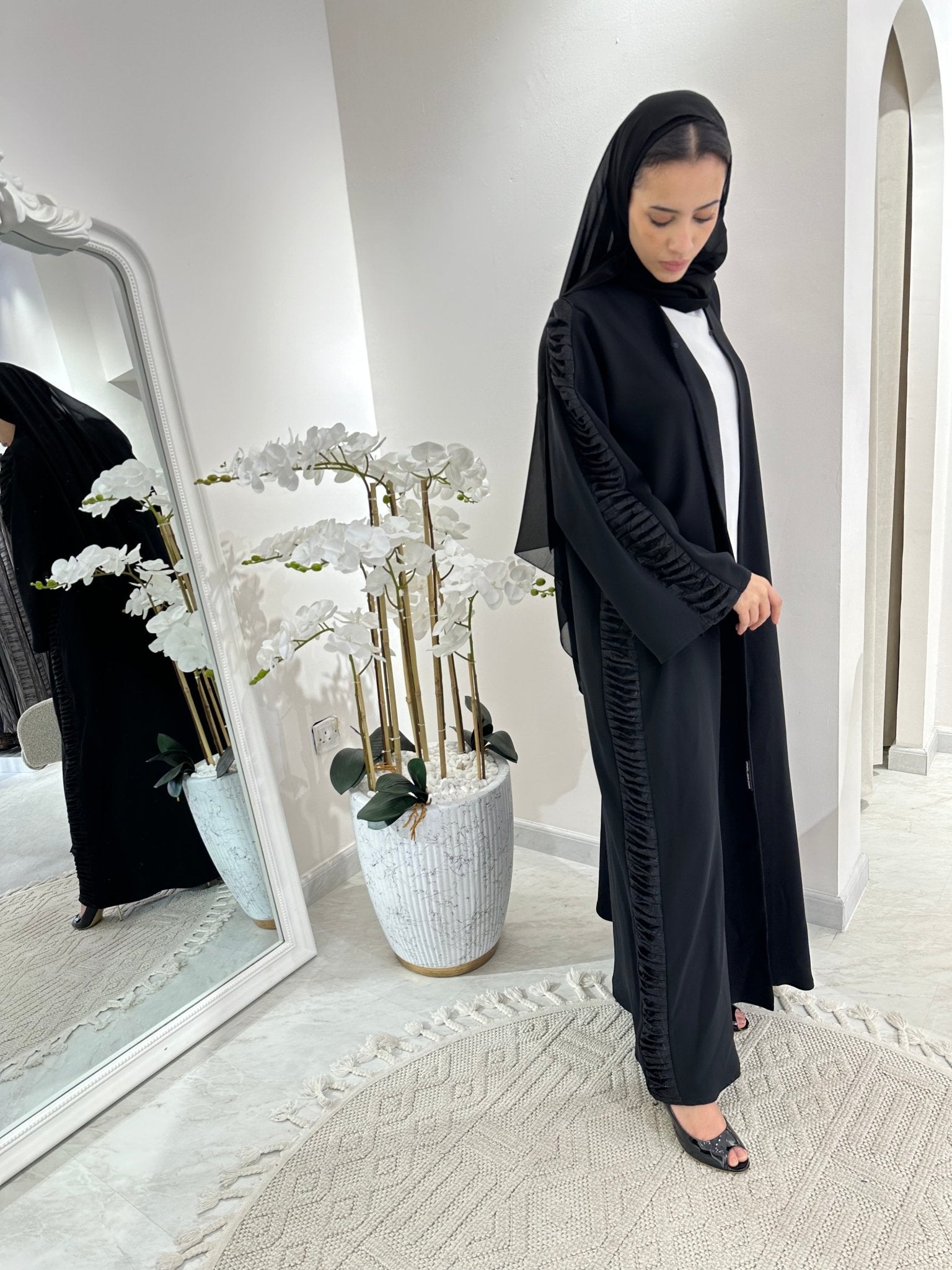 C Black Summer Eid Abaya 13