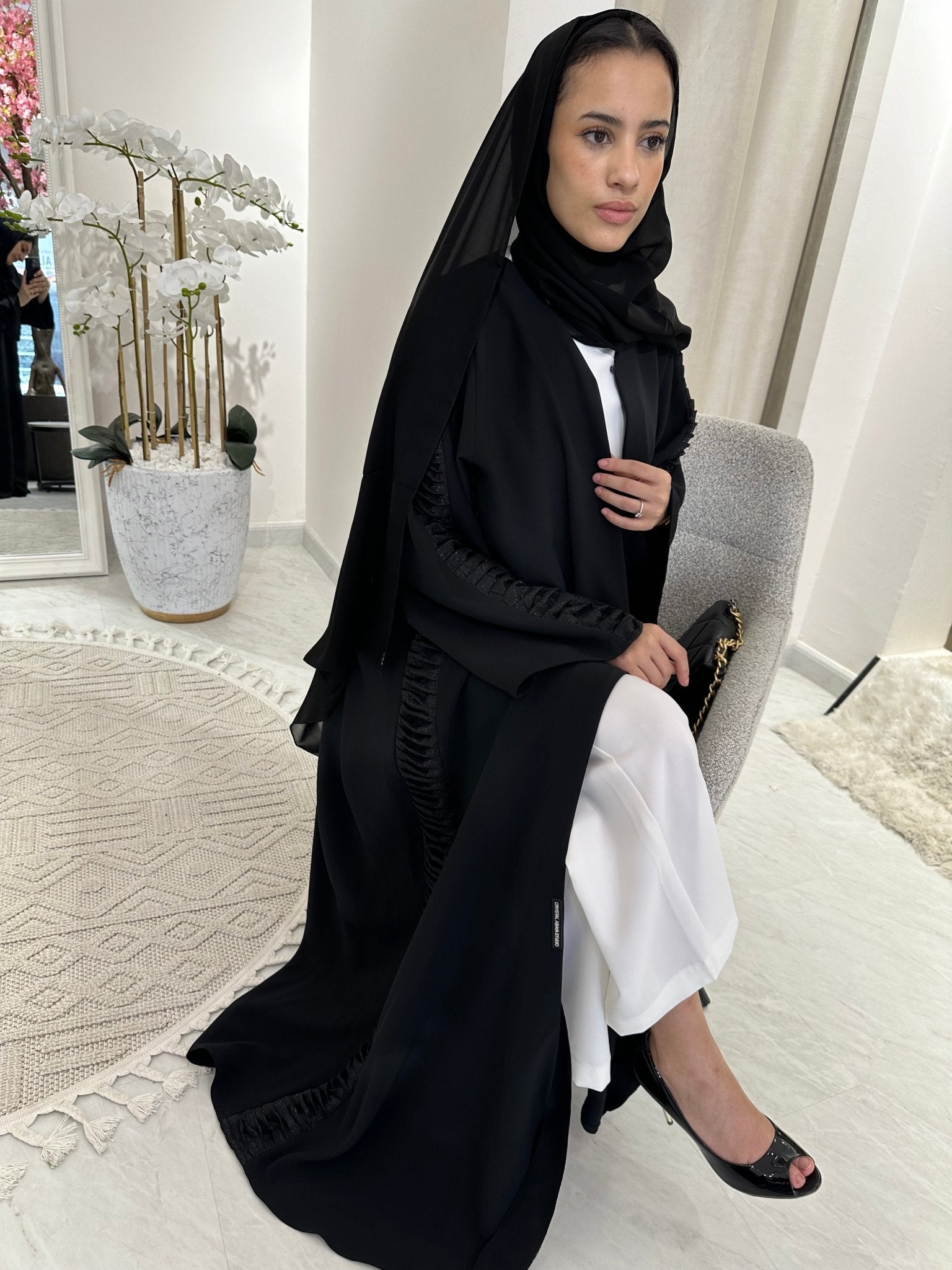 C Black Summer Eid Abaya 13