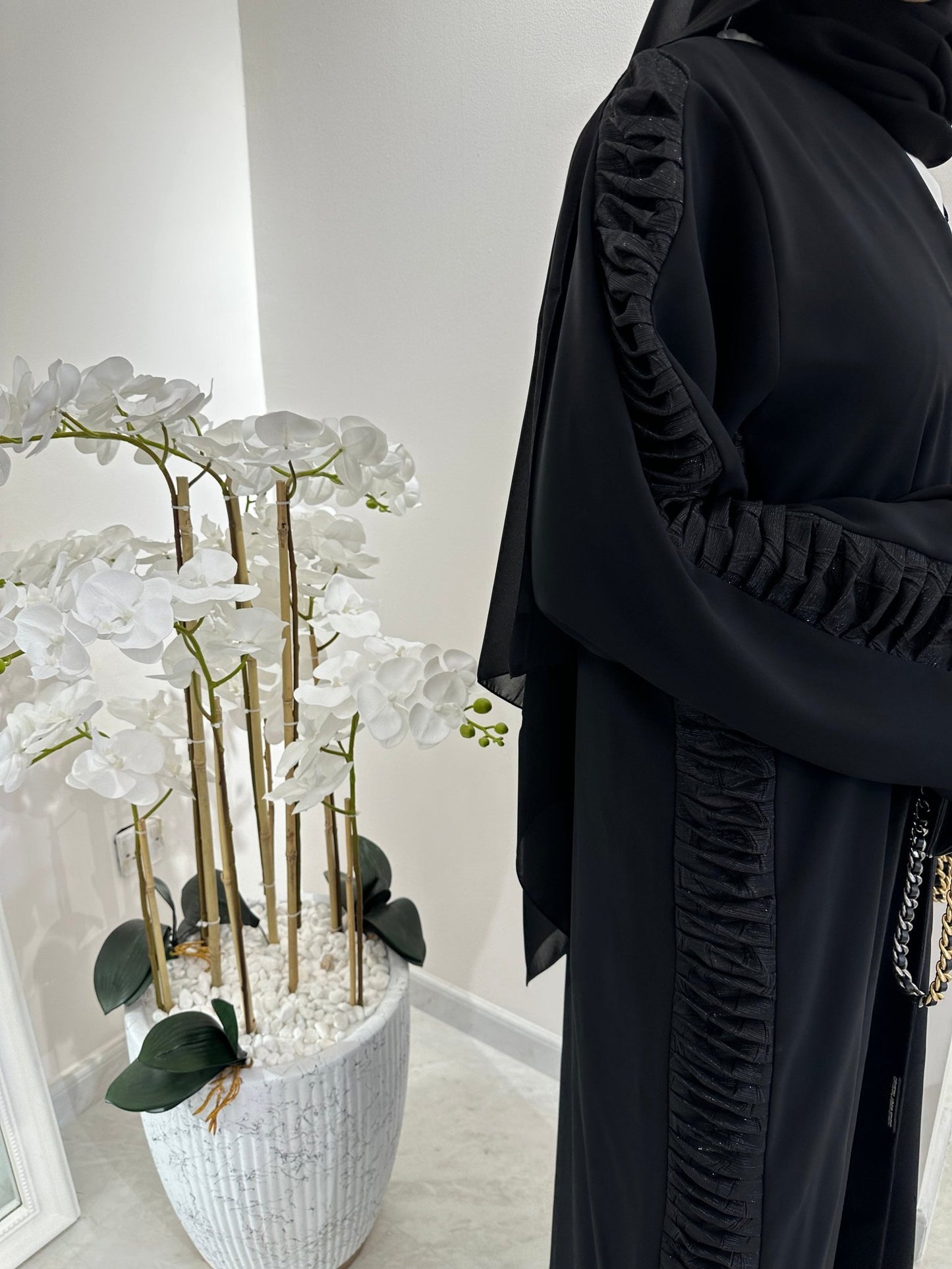 C Black Summer Eid Abaya 13