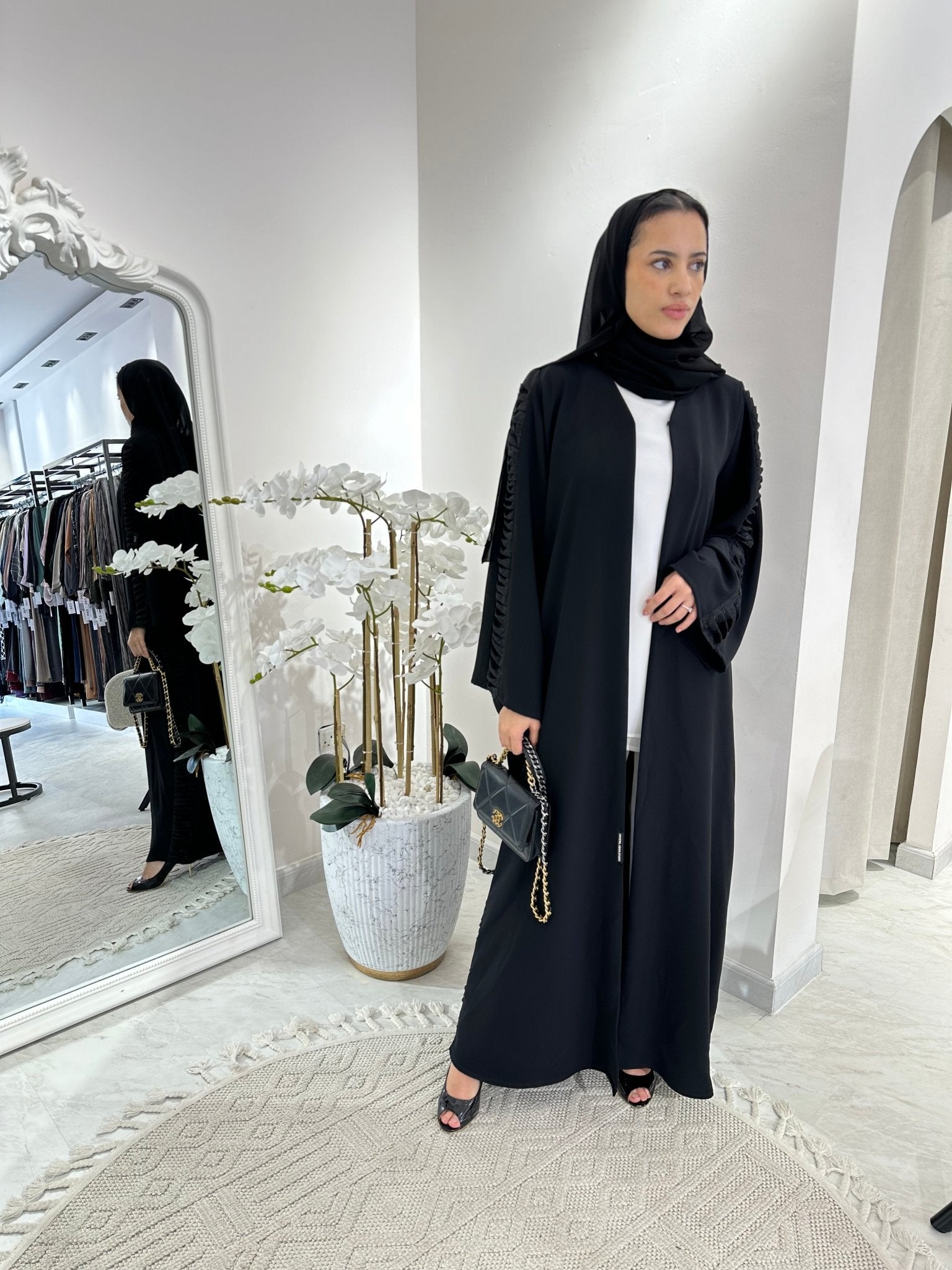 C Black Summer Eid Abaya 13