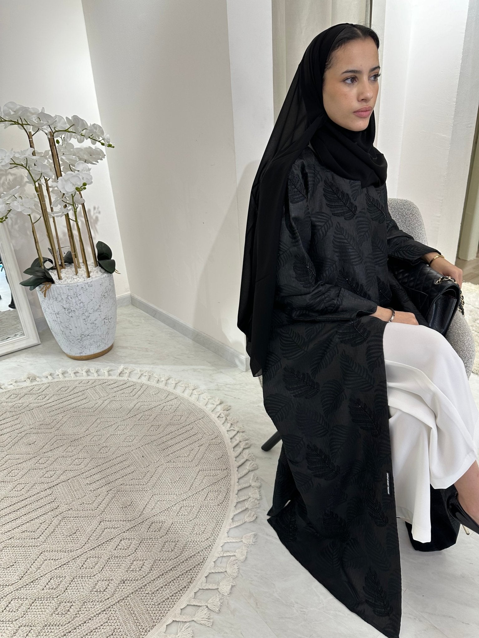 C Black Summer Eid Abaya 15