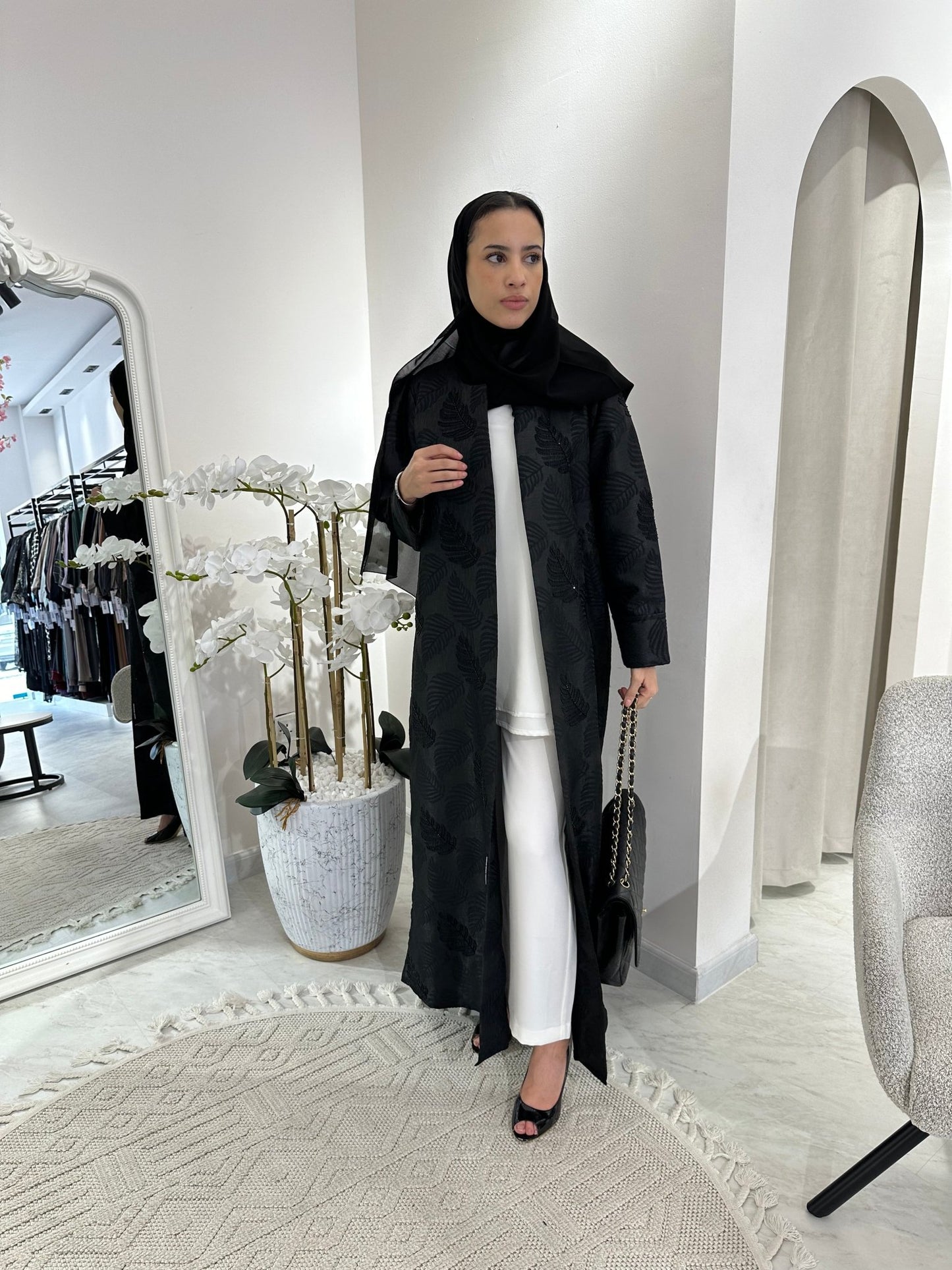 C Black Summer Eid Abaya 15