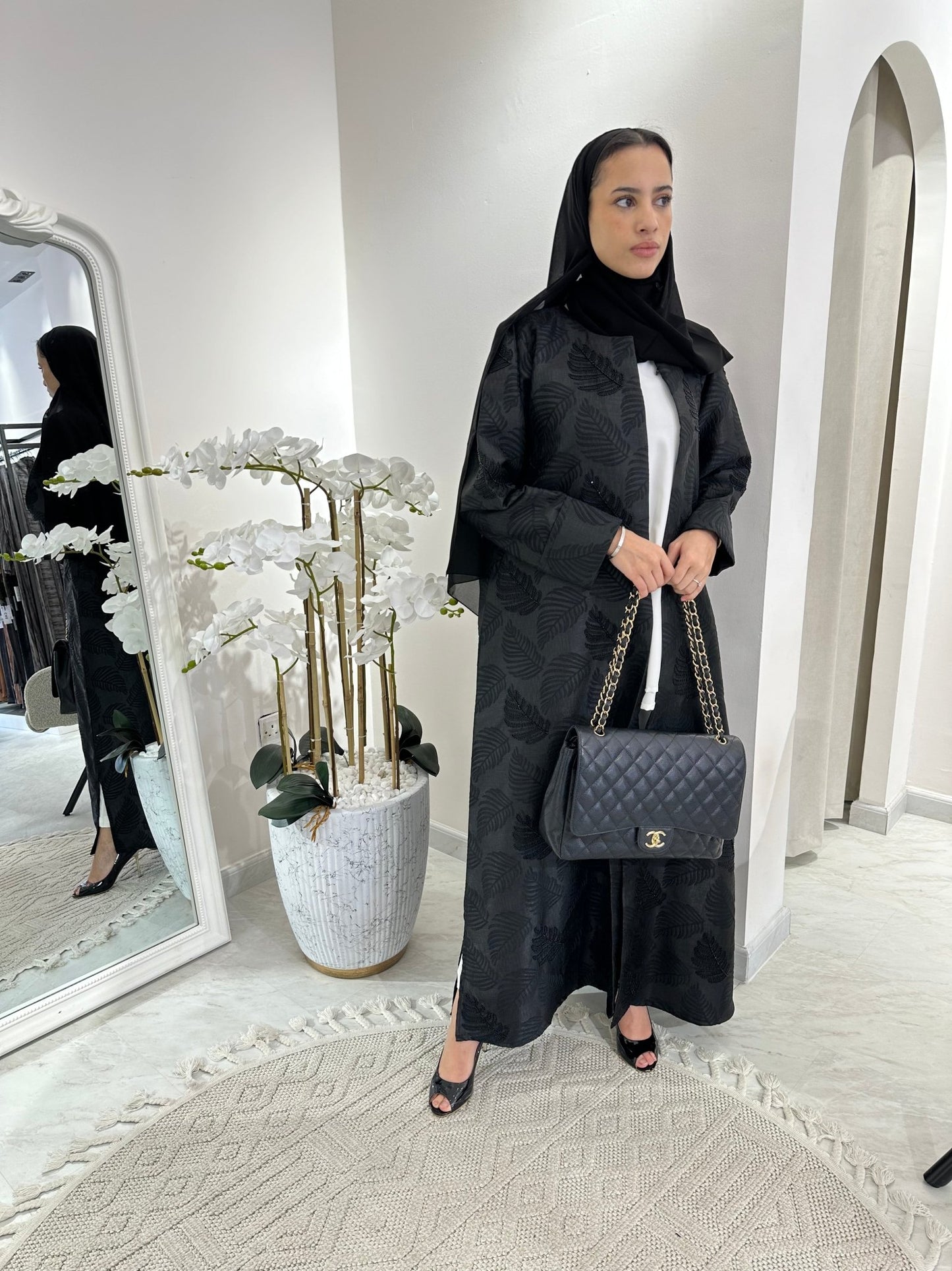 C Black Summer Eid Abaya 15