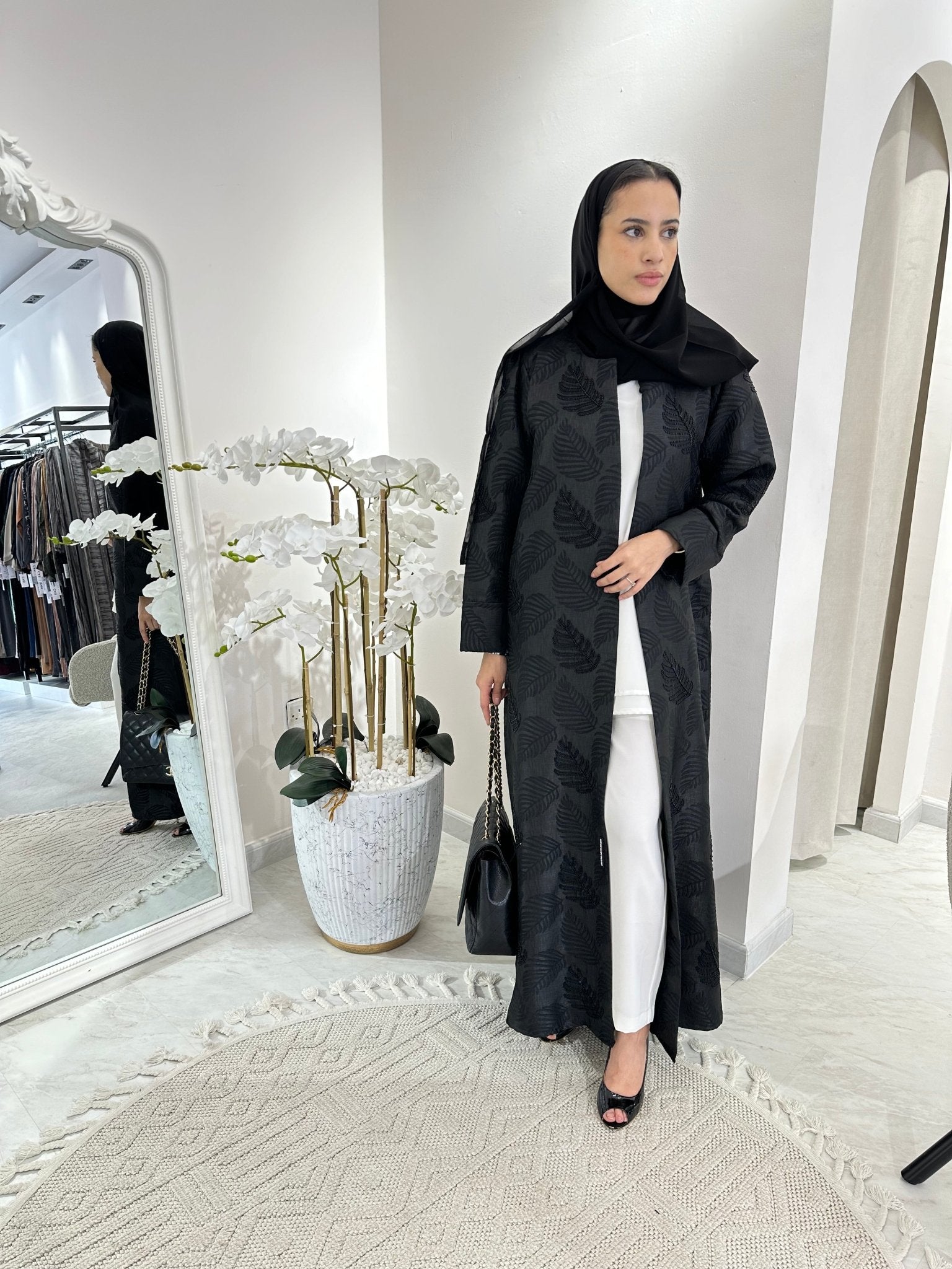 C Black Summer Eid Abaya 15