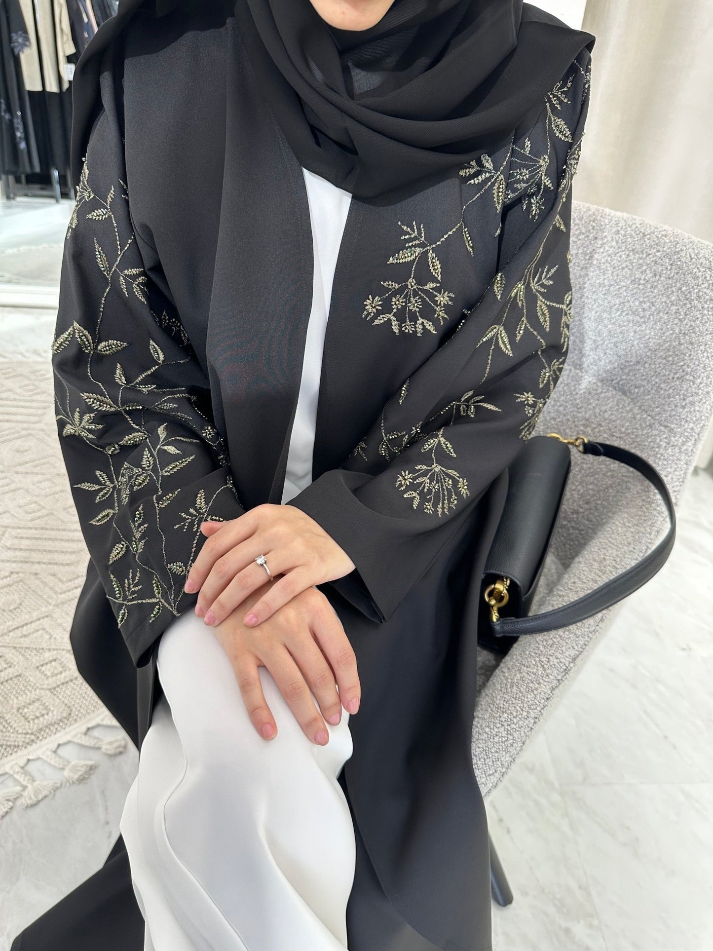 C Black Summer Eid Abaya 16