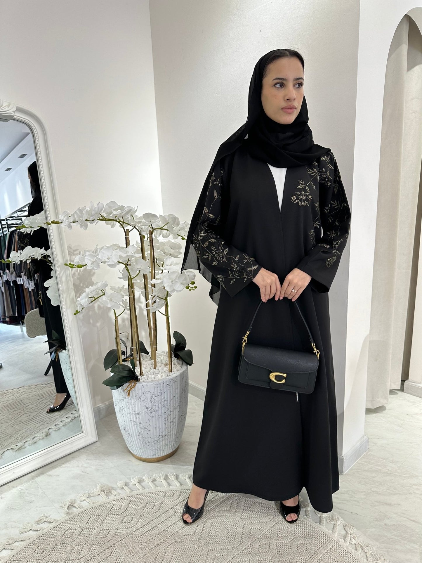 C Black Summer Eid Abaya 16