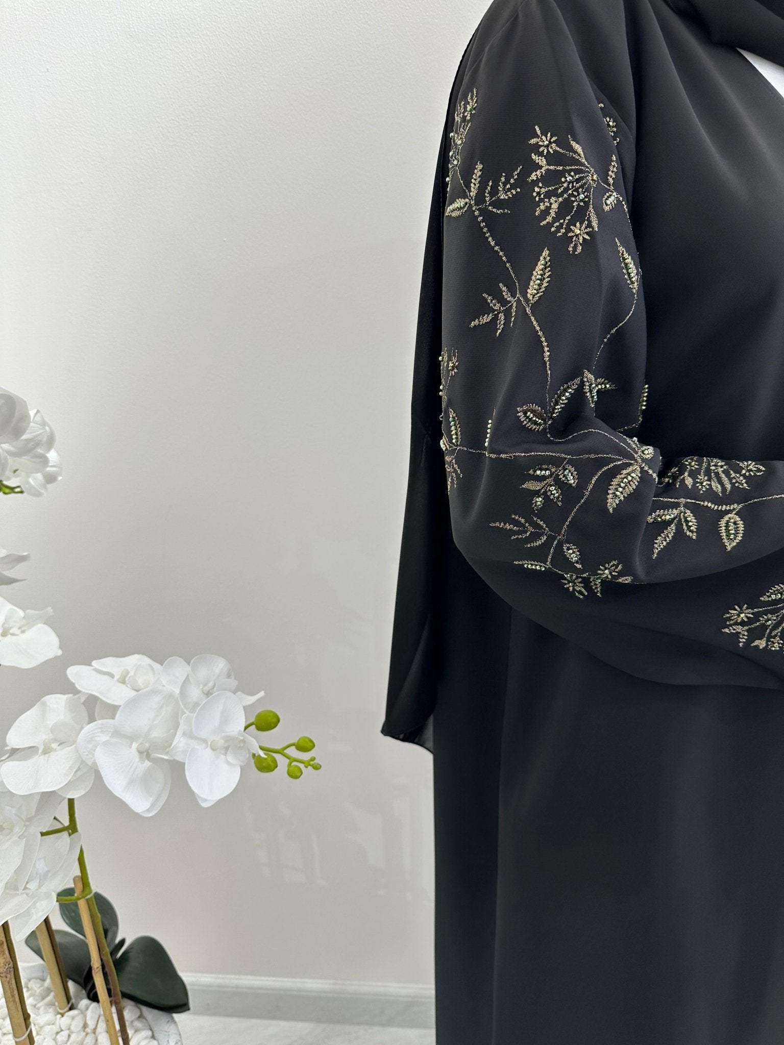 C Black Summer Eid Abaya 16