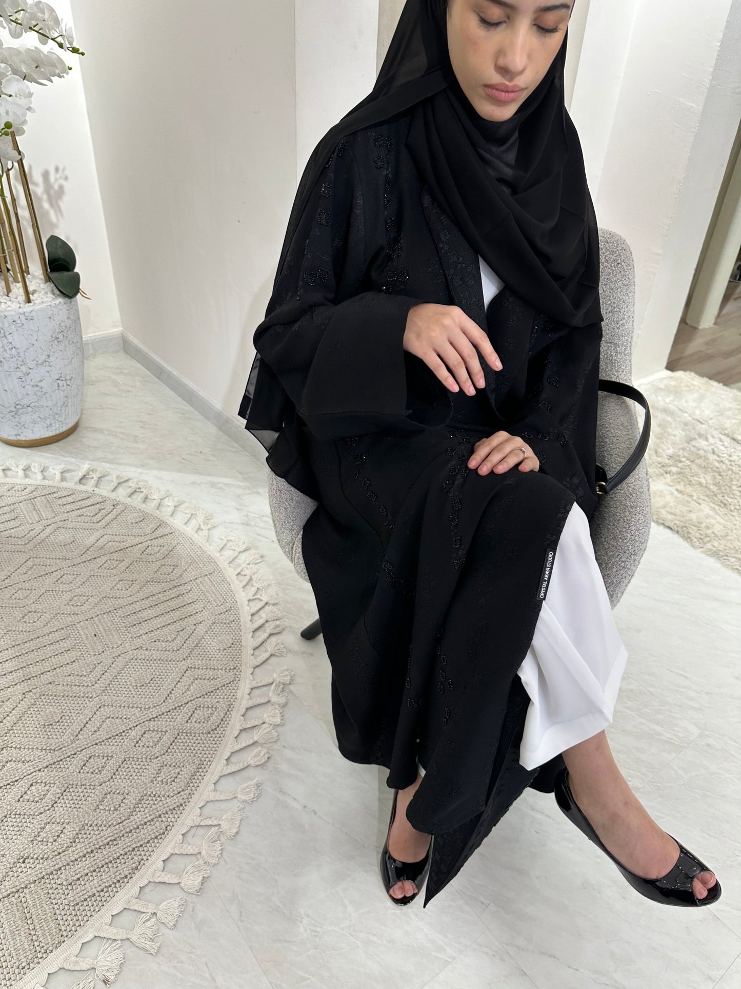 C Black Summer Eid Abaya 17