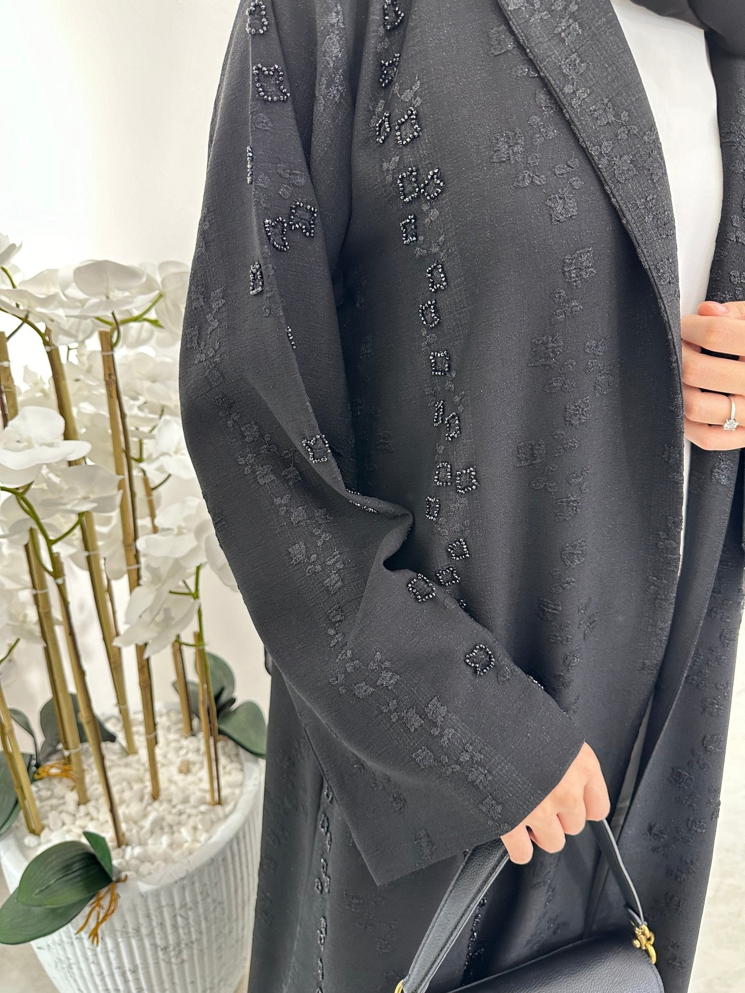 C Black Summer Eid Abaya 17