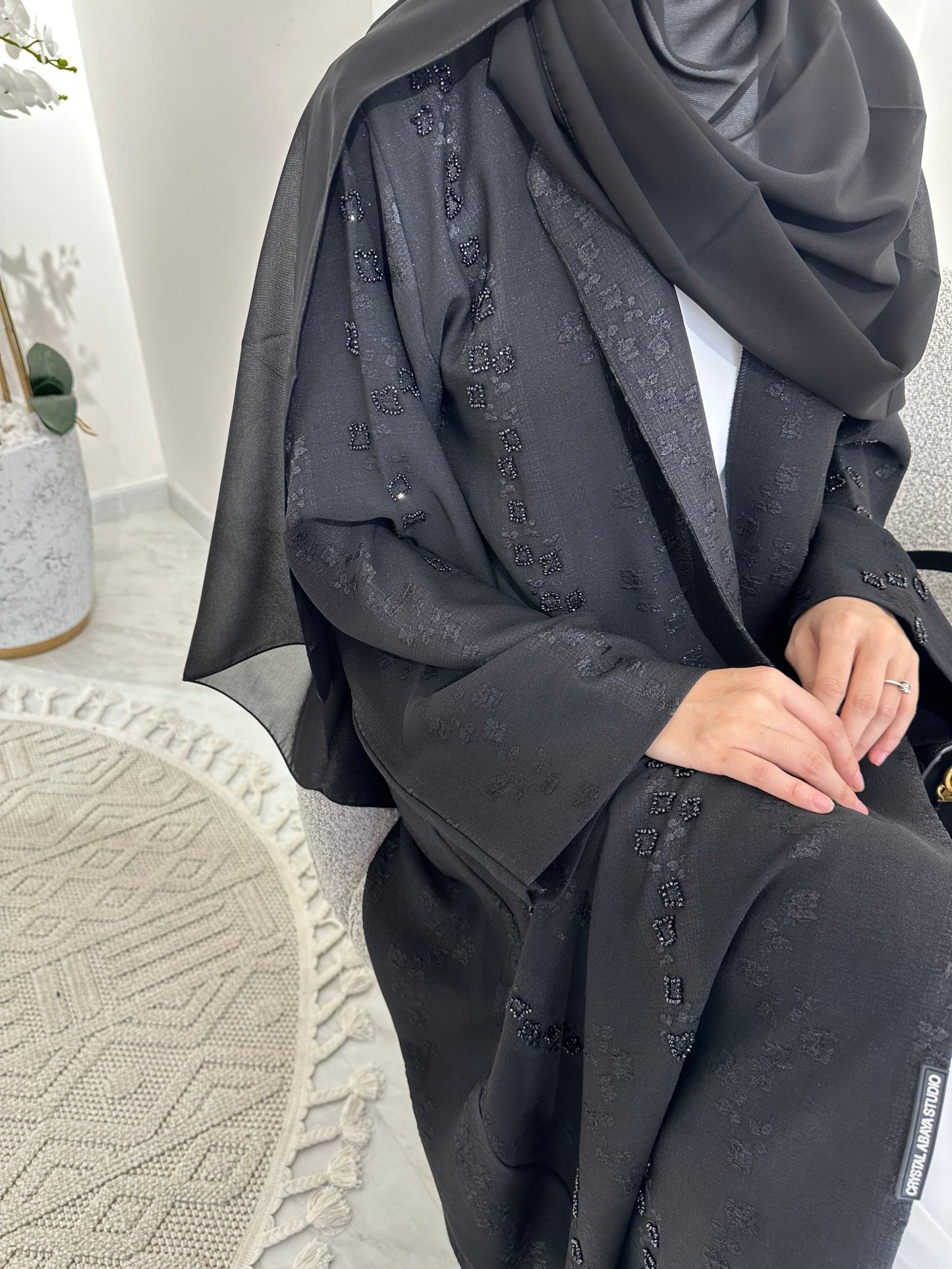 C Black Summer Eid Abaya 17