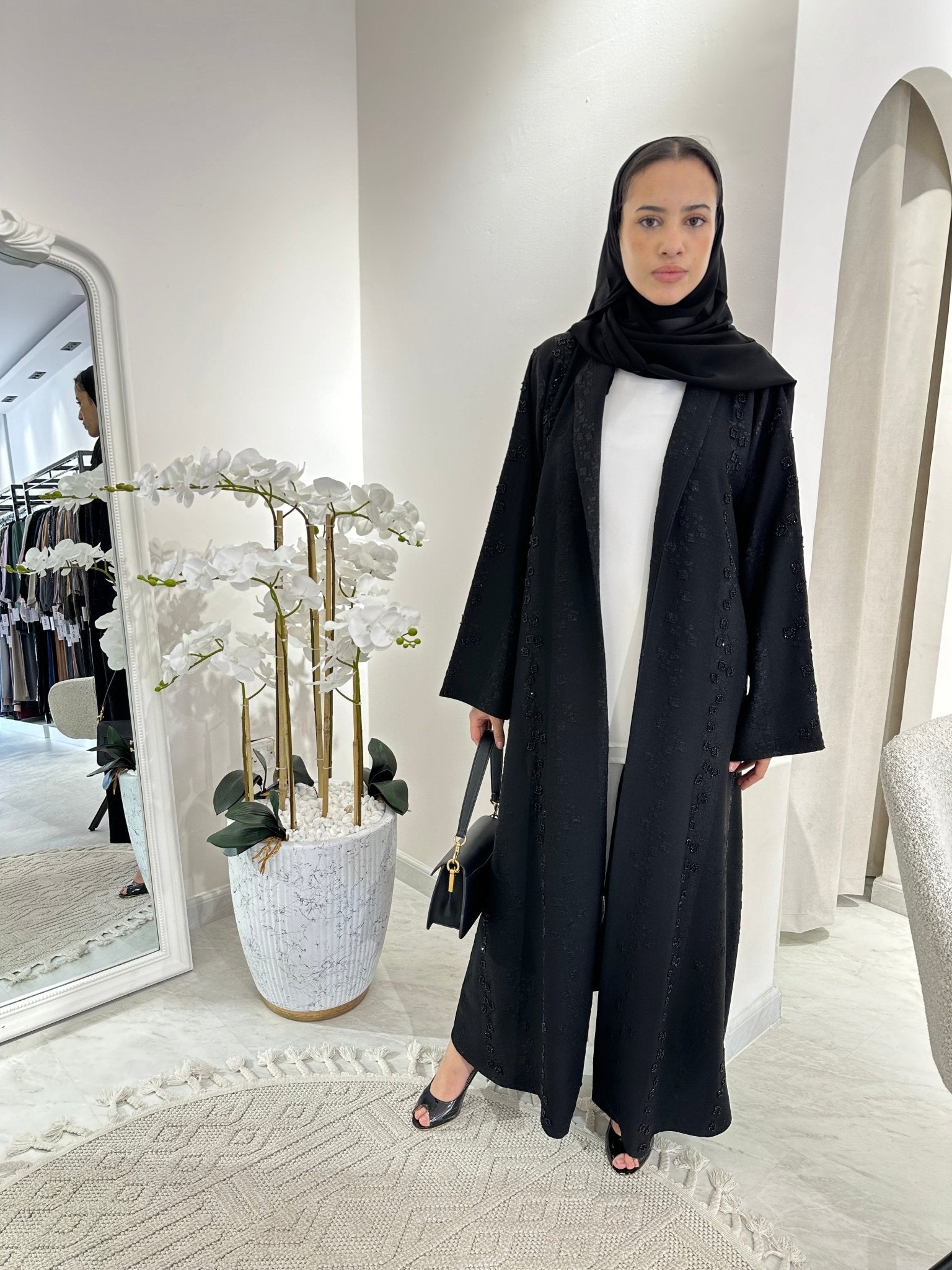 C Black Summer Eid Abaya 17