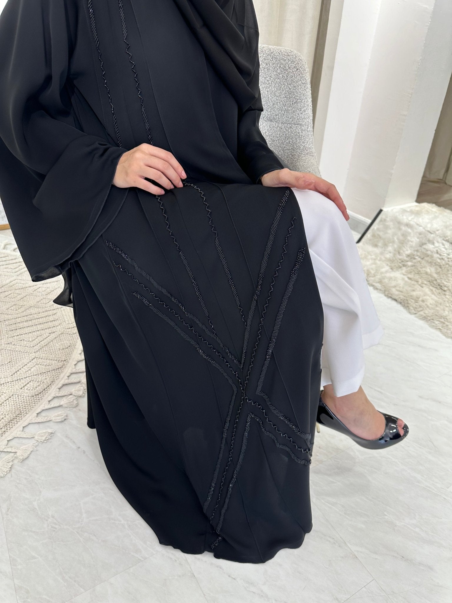 C Black Summer Eid Abaya 18