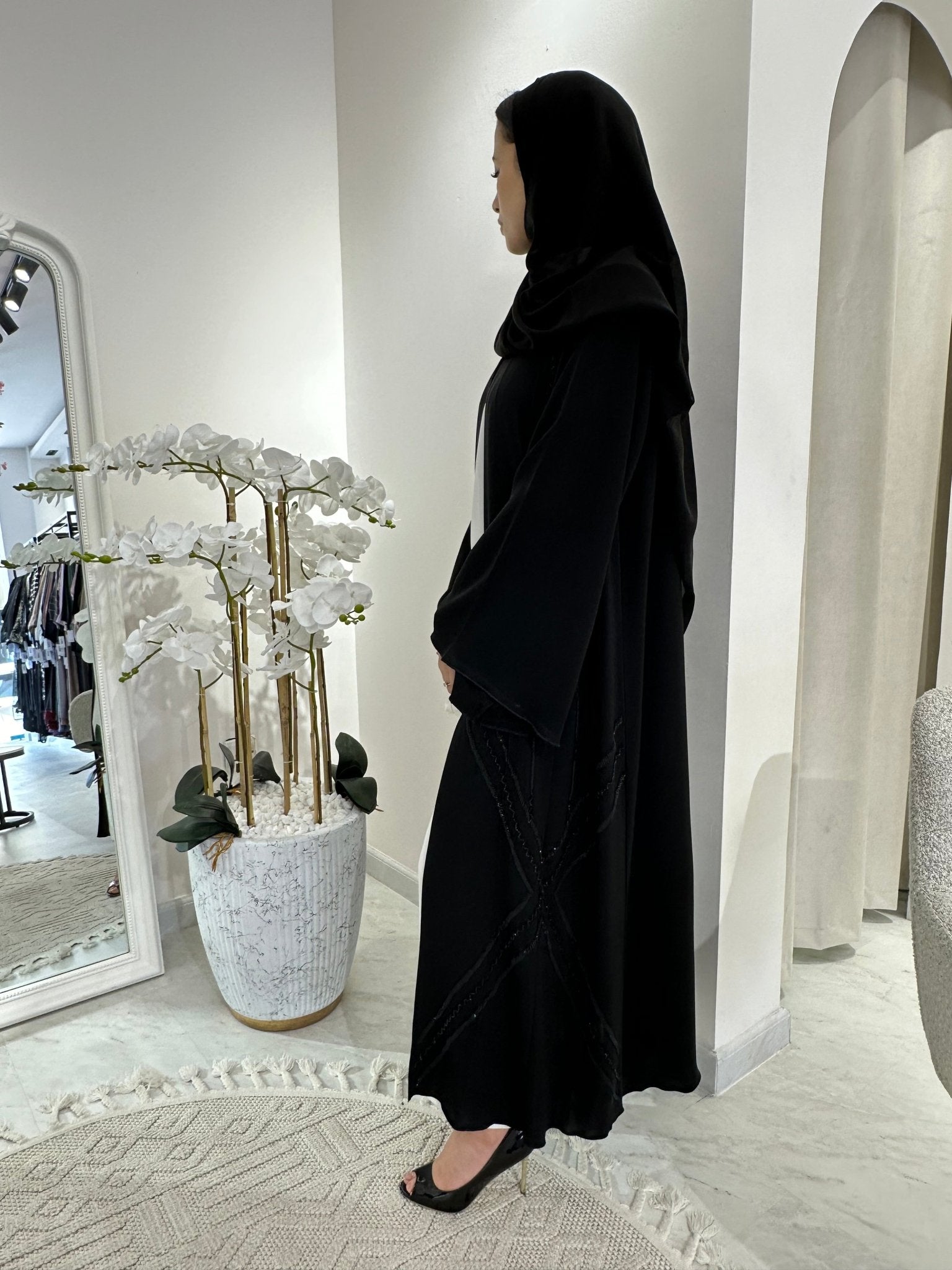 C Black Summer Eid Abaya 18