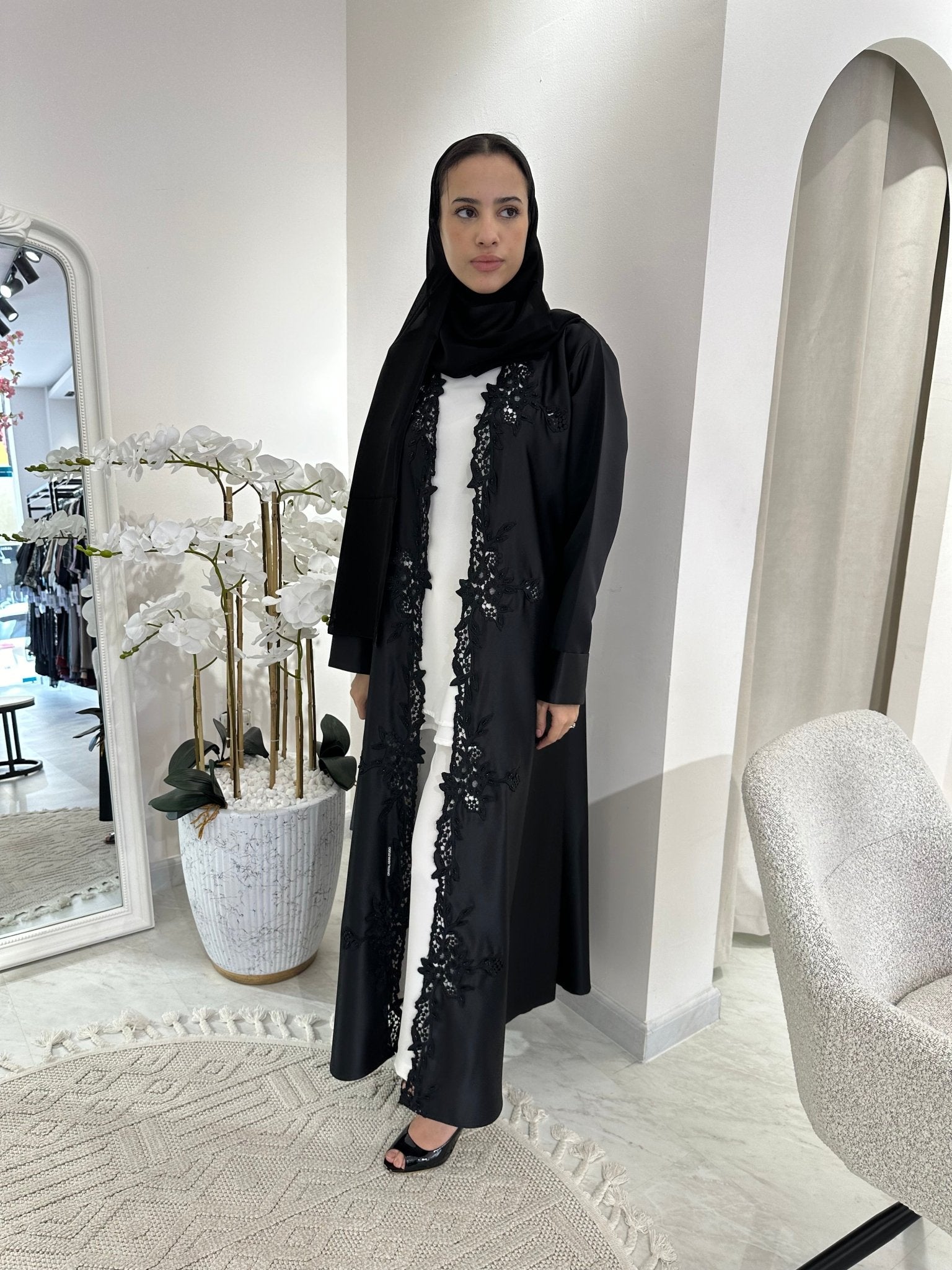 C Black Summer Eid Abaya 19