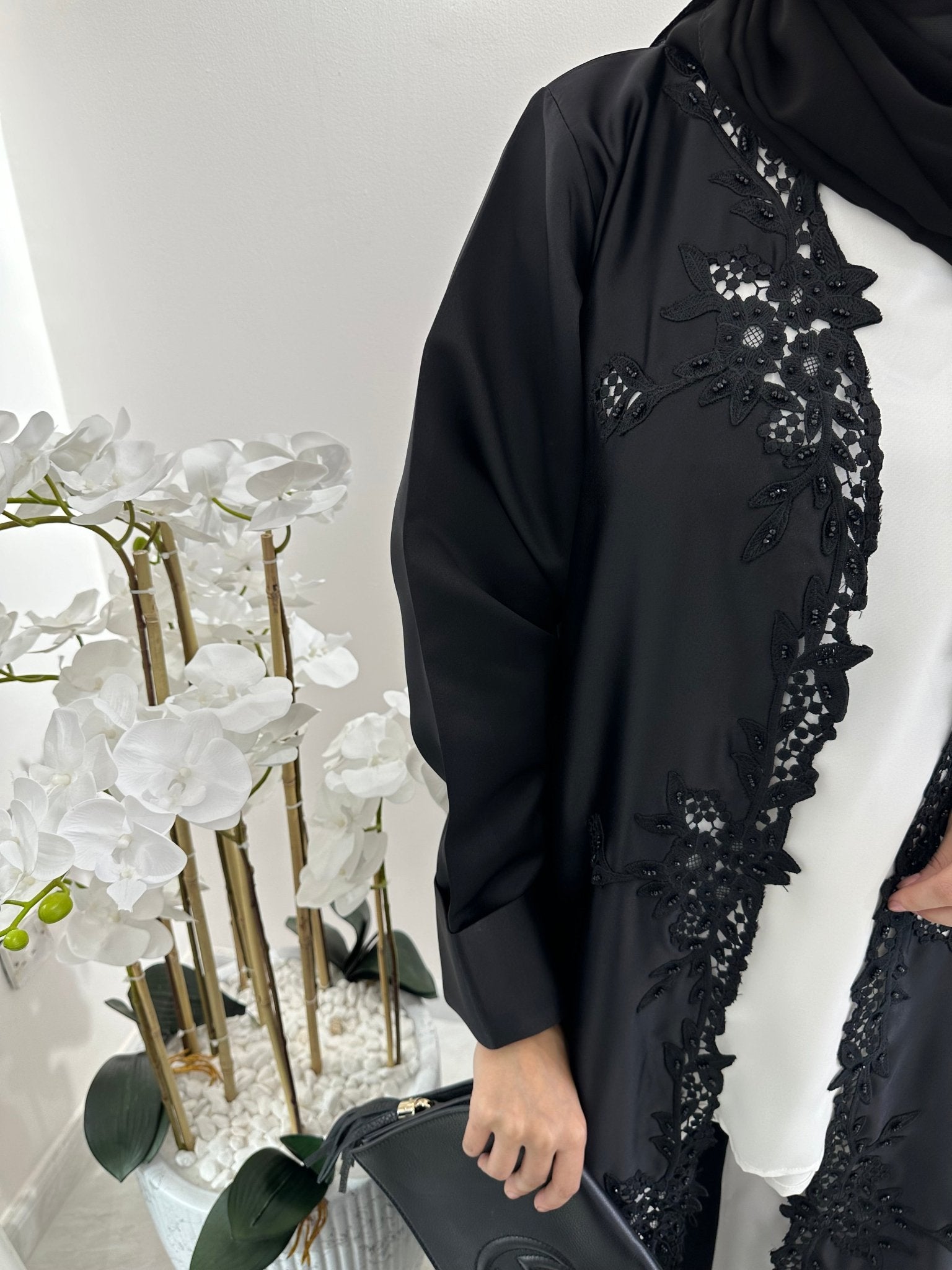 C Black Summer Eid Abaya 19