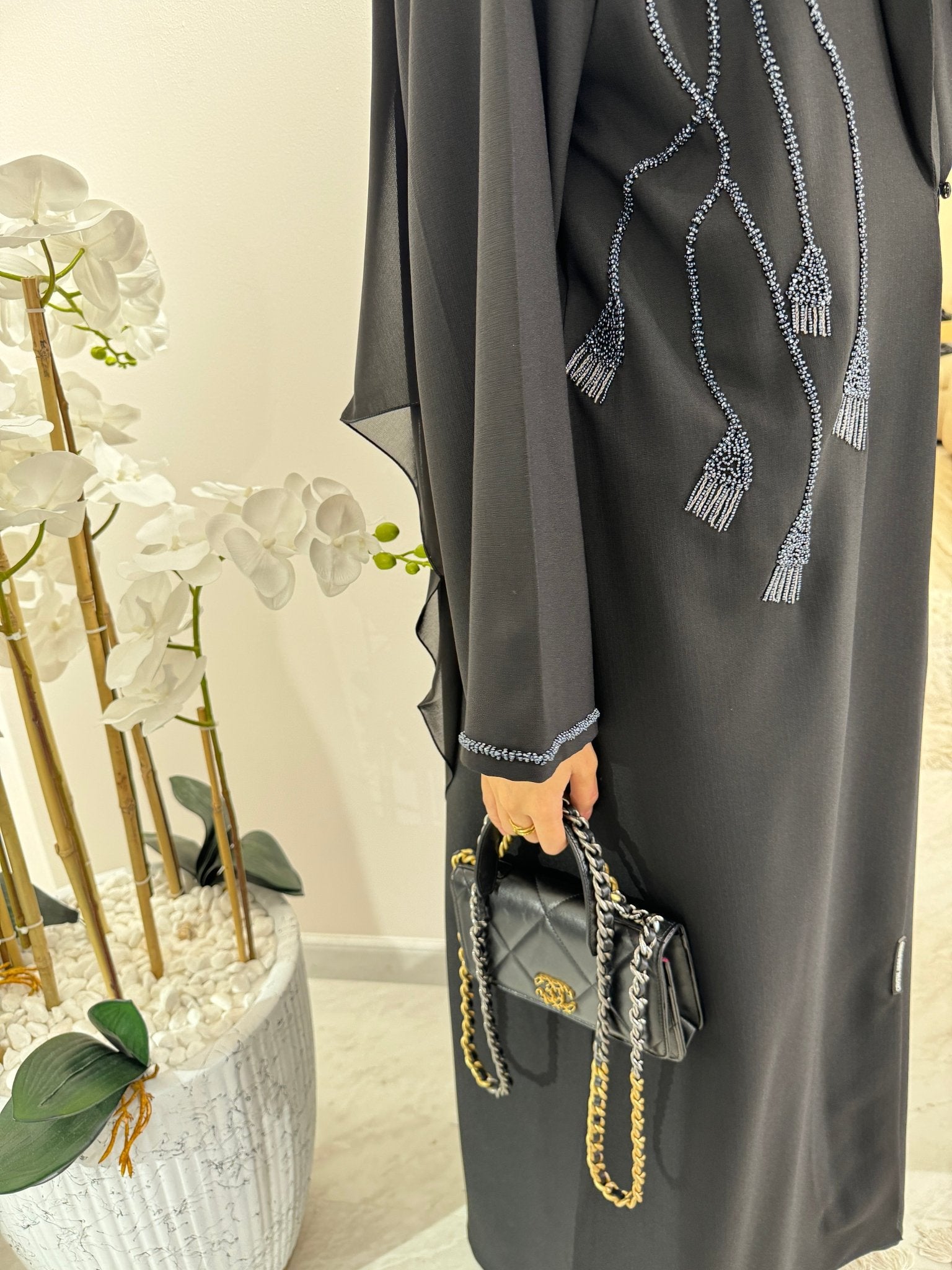 C Black Summer Eid Abaya 20