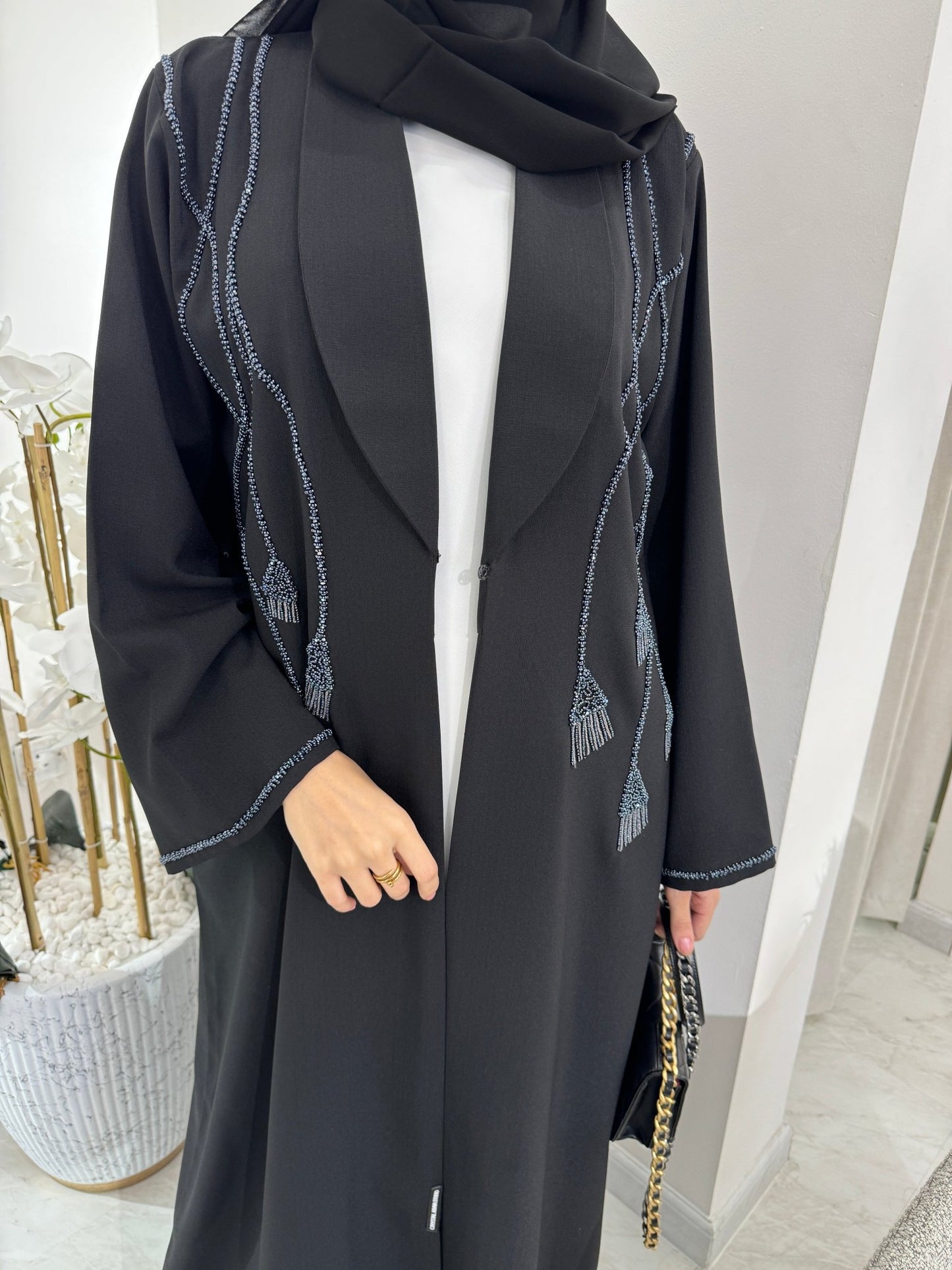 C Black Summer Eid Abaya 20