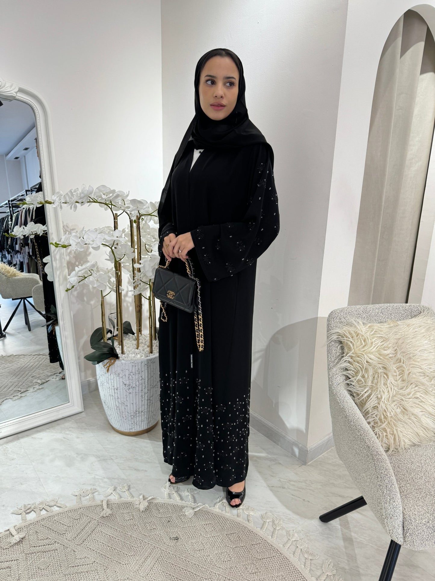 C Black Summer Eid Abaya 21