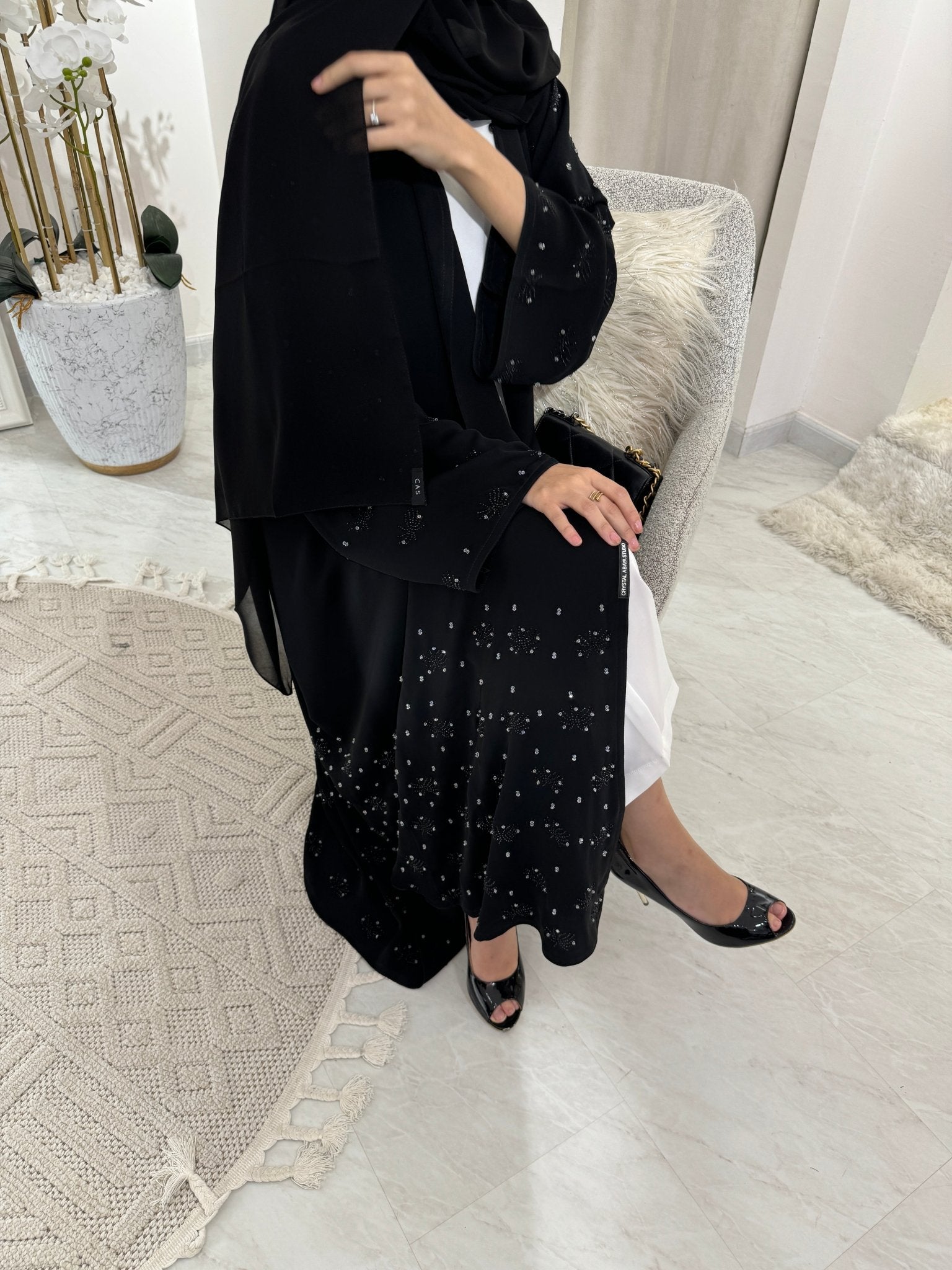 C Black Summer Eid Abaya 21