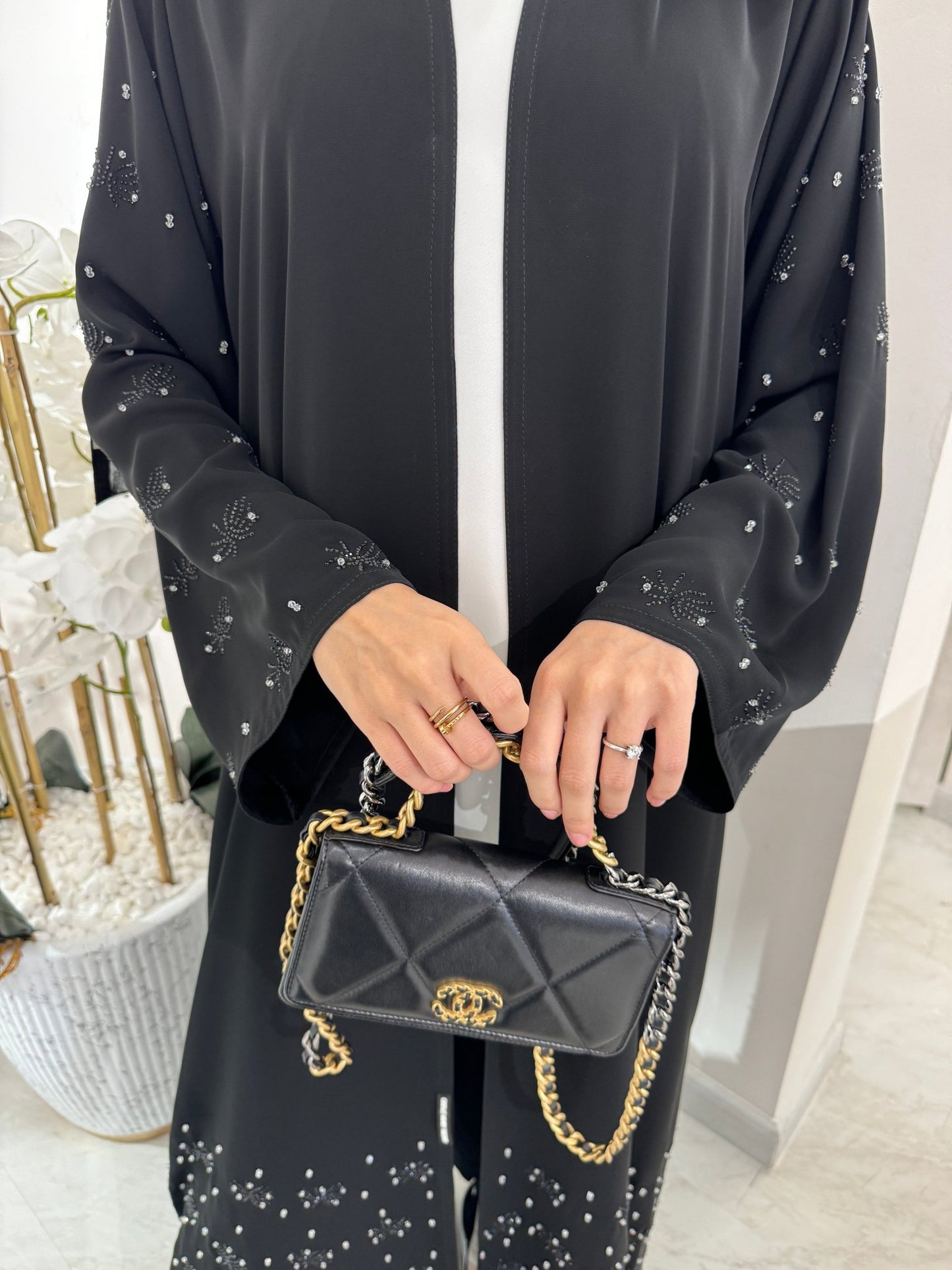 C Black Summer Eid Abaya 21