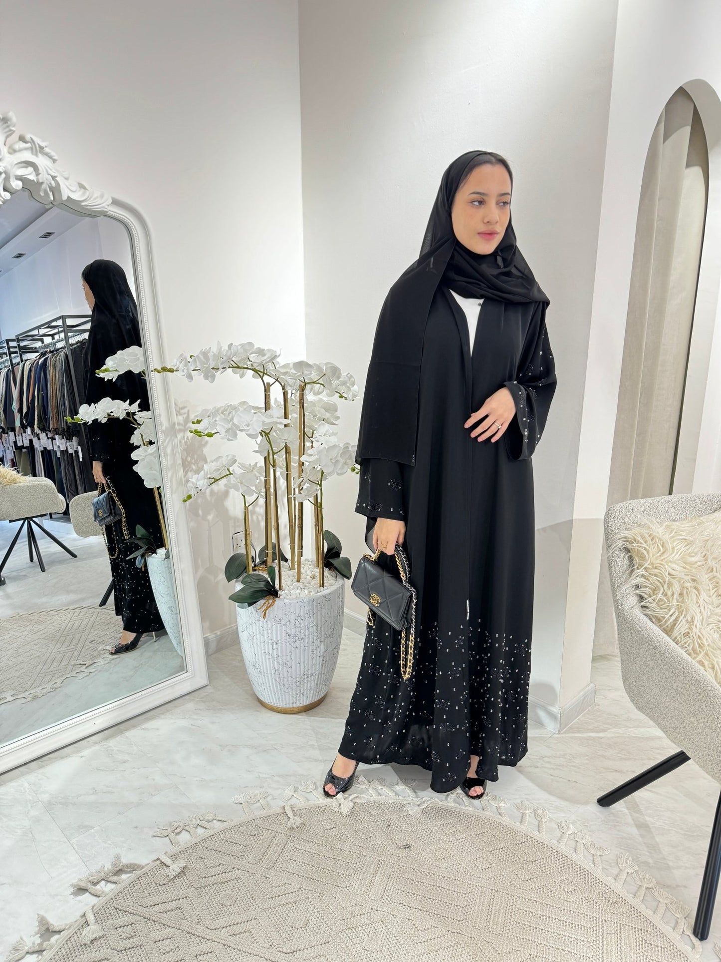 C Black Summer Eid Abaya 21