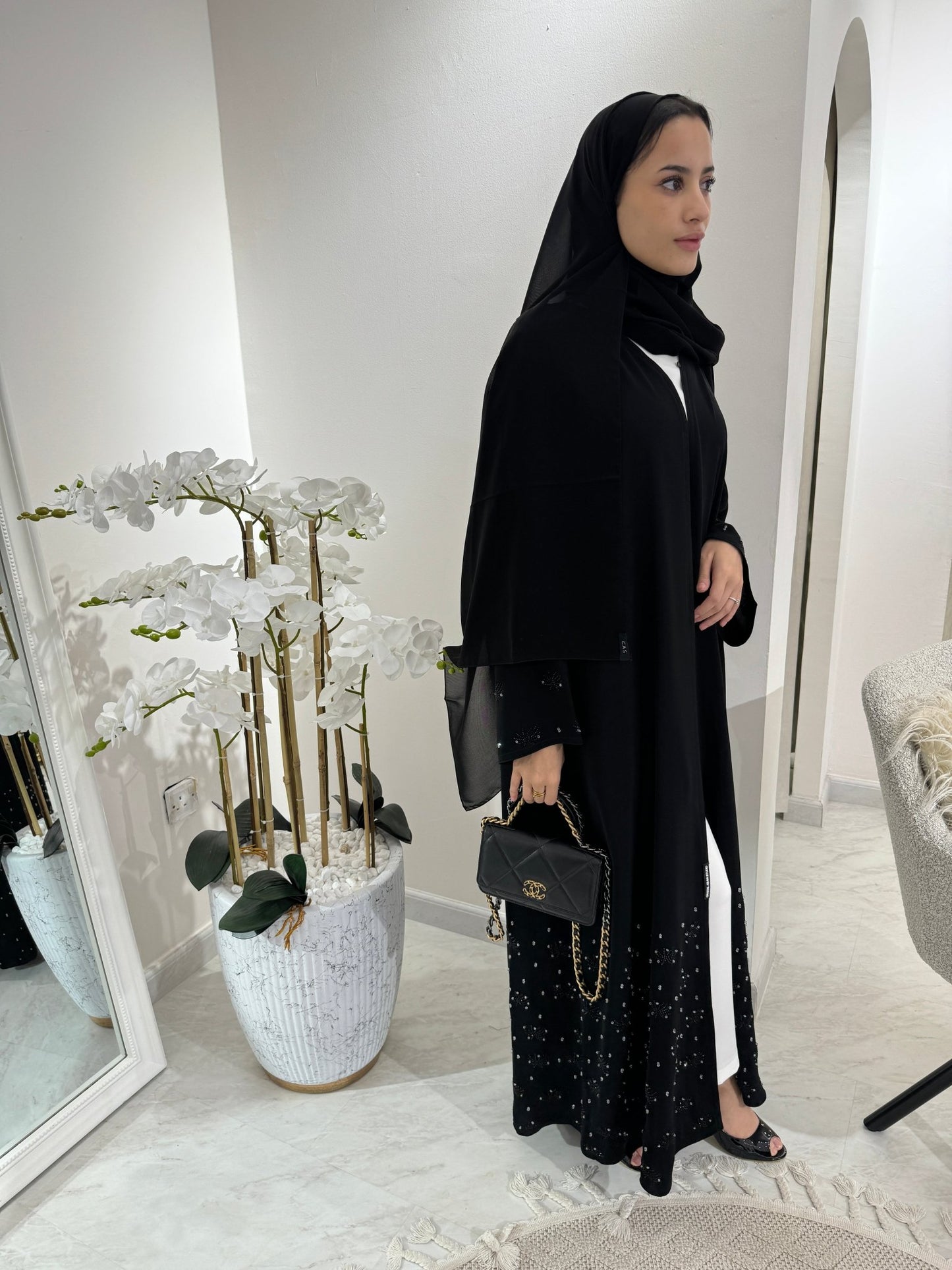 C Black Summer Eid Abaya 21