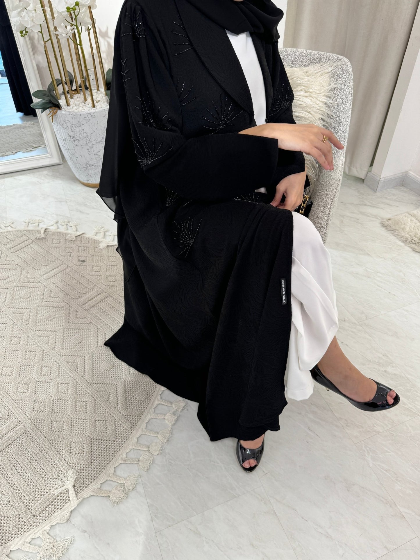 C Black Summer Eid Abaya 22