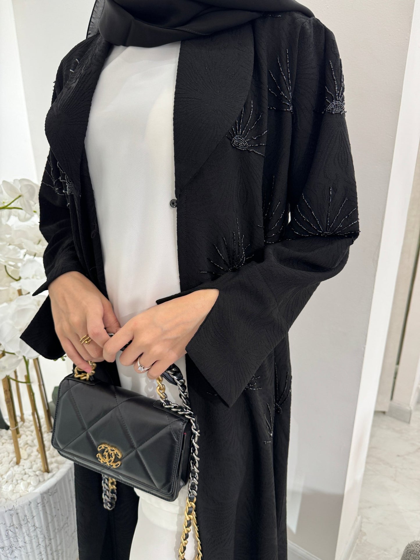 C Black Summer Eid Abaya 22