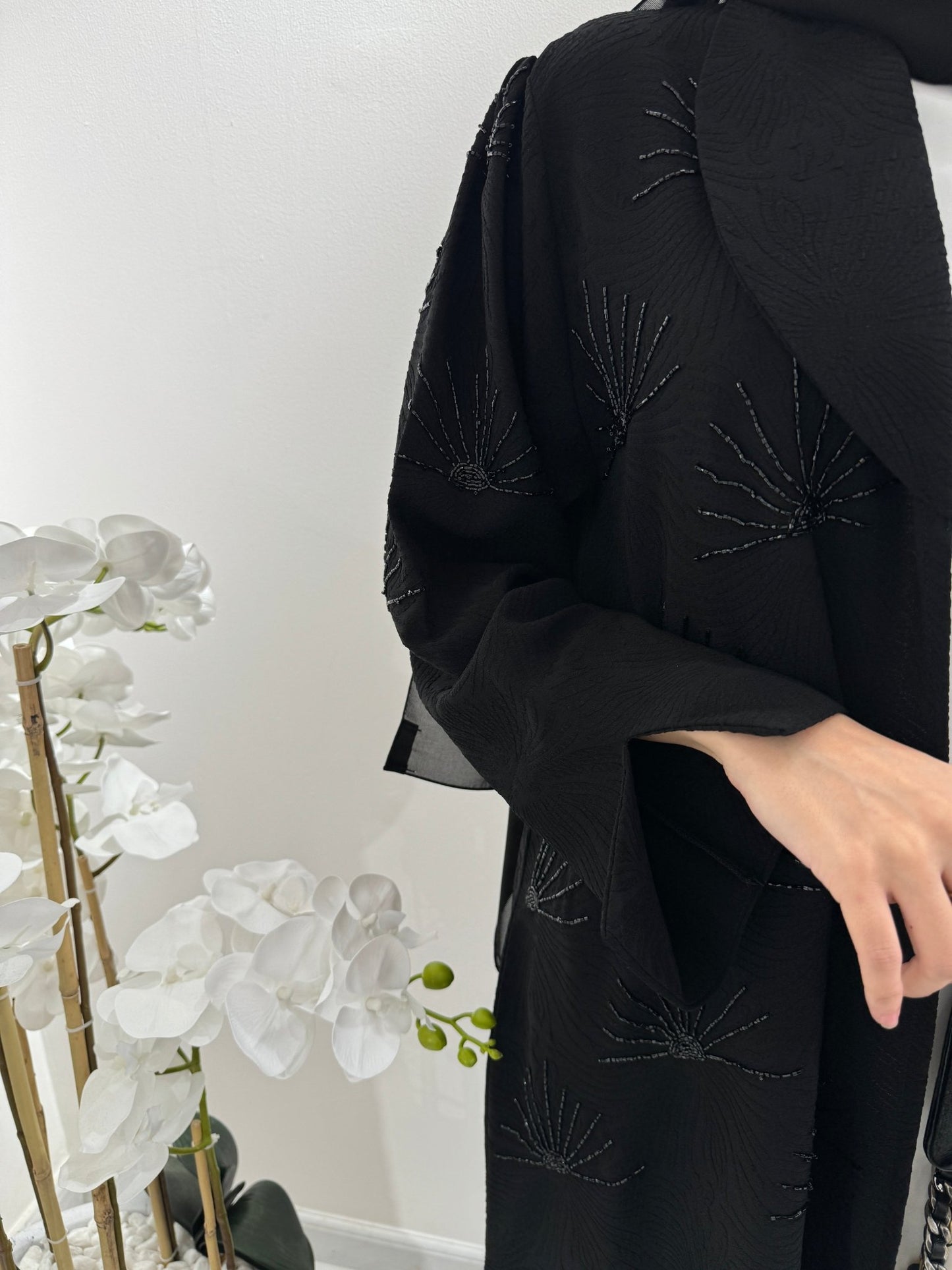 C Black Summer Eid Abaya 22