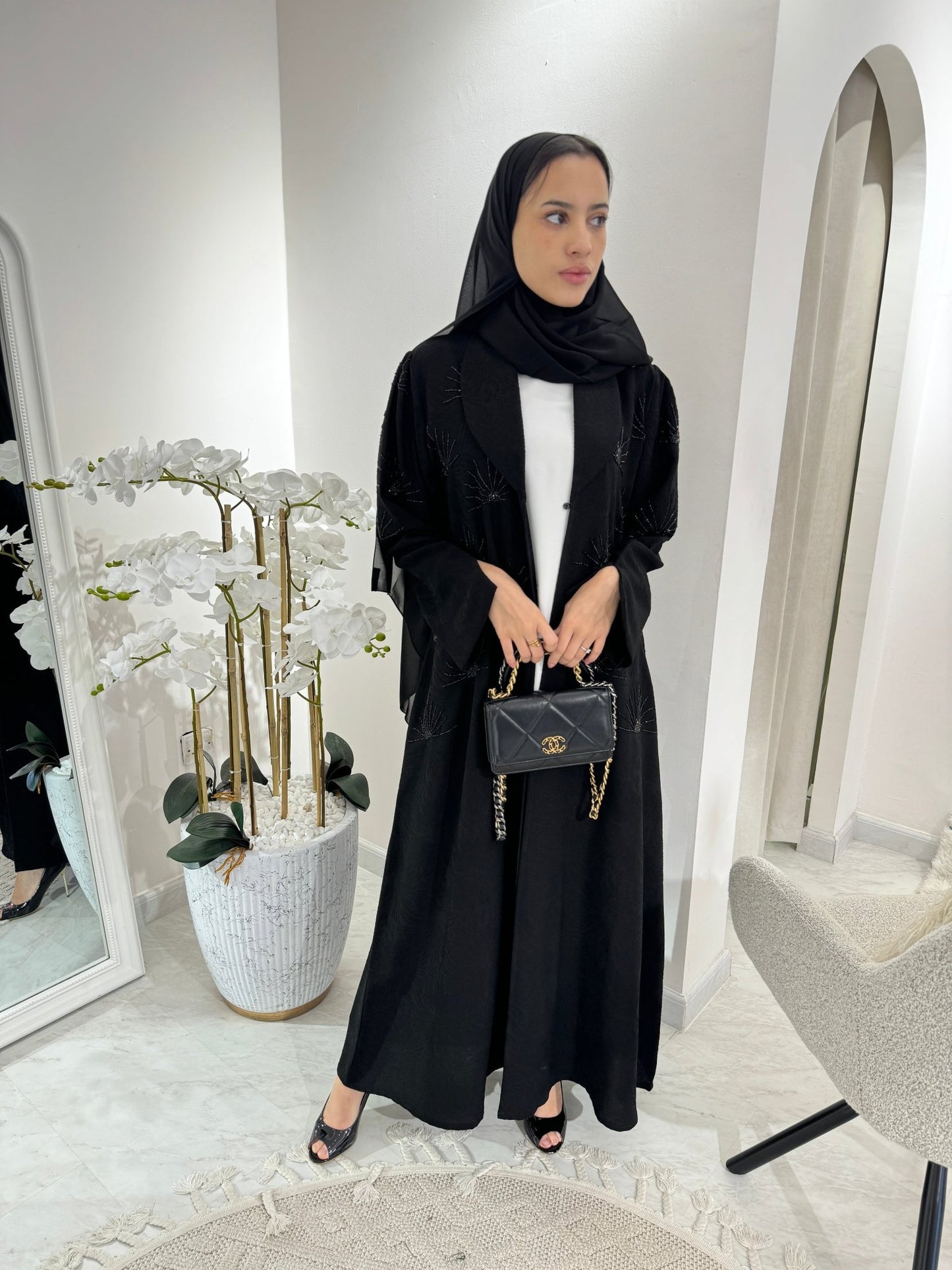 C Black Summer Eid Abaya 22