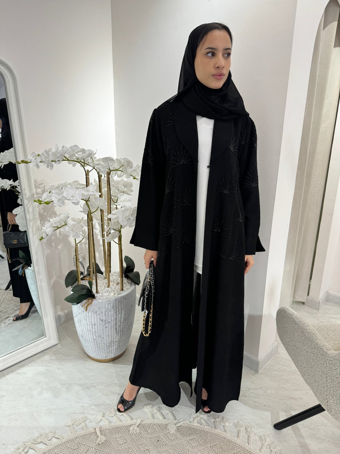 C Black Summer Eid Abaya 22