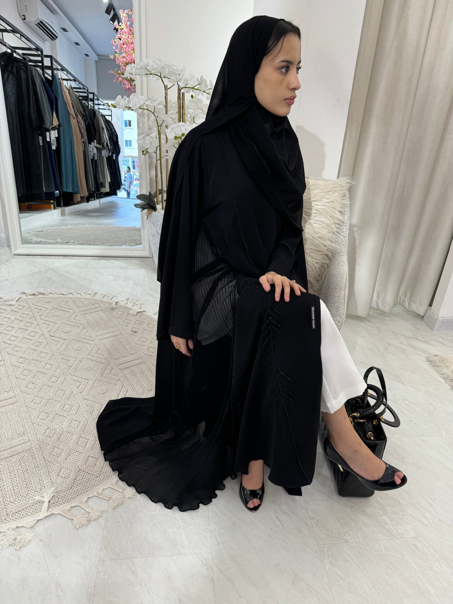 C Black Summer Eid Abaya 23