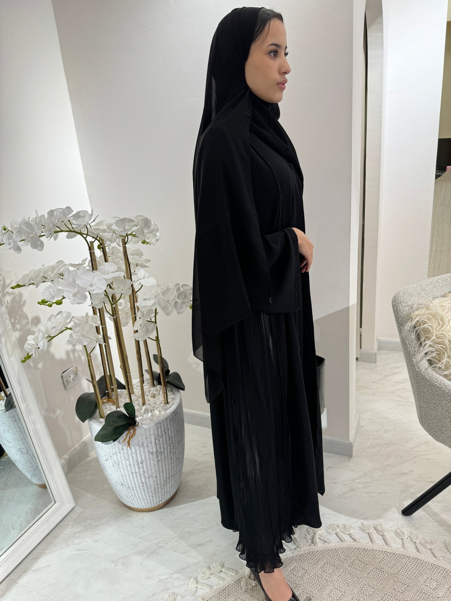 C Black Summer Eid Abaya 23