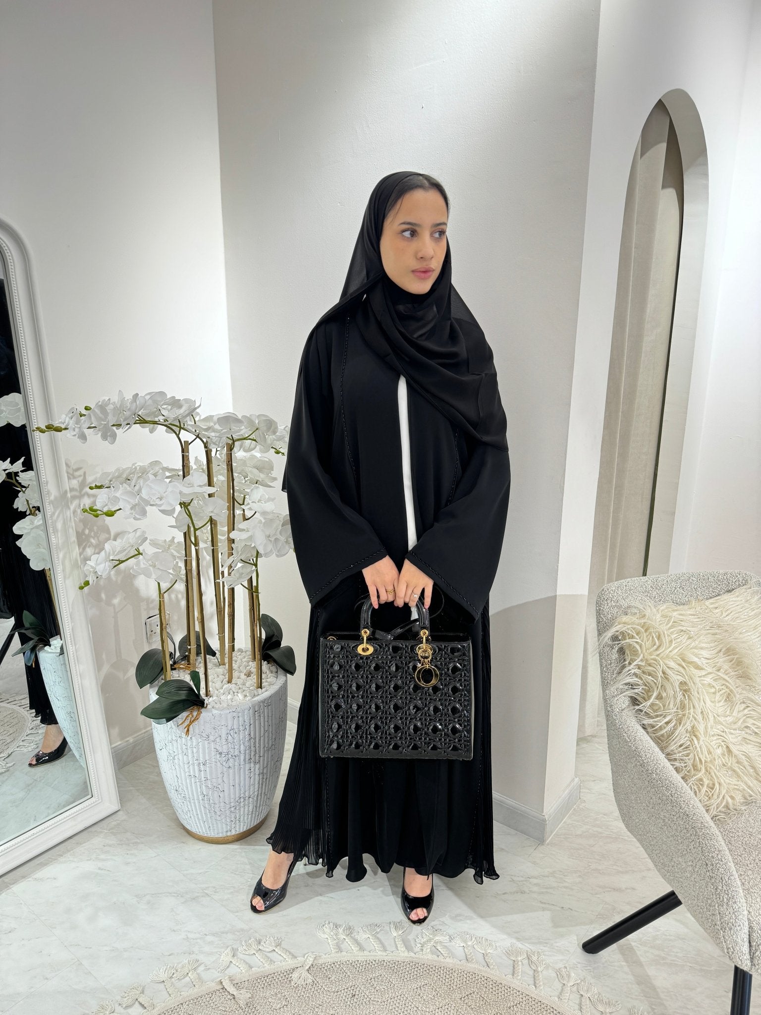 C Black Summer Eid Abaya 23