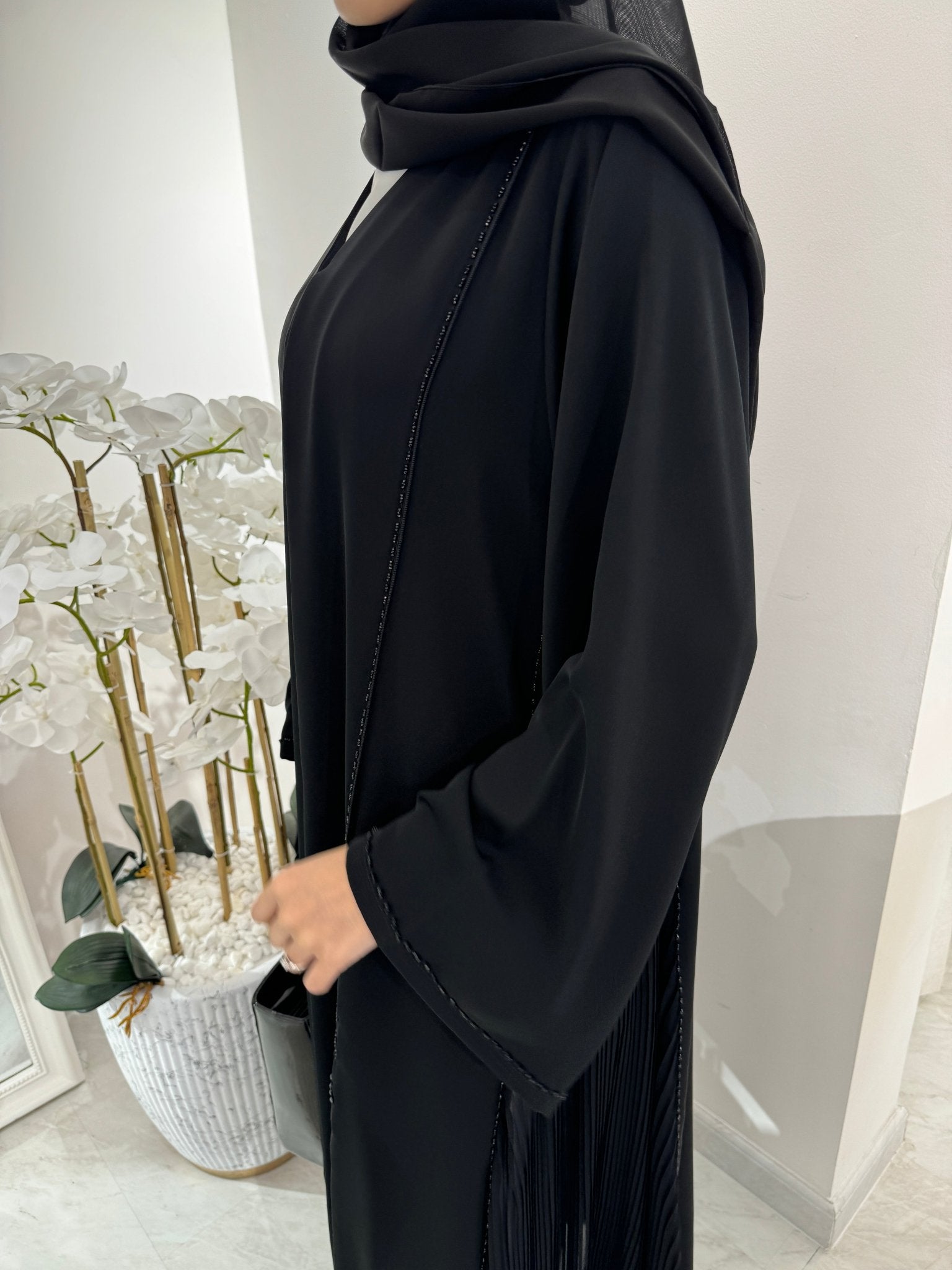 C Black Summer Eid Abaya 23