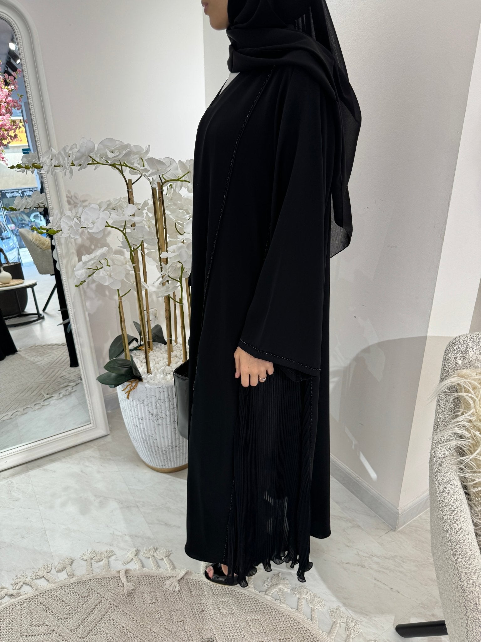 C Black Summer Eid Abaya 23