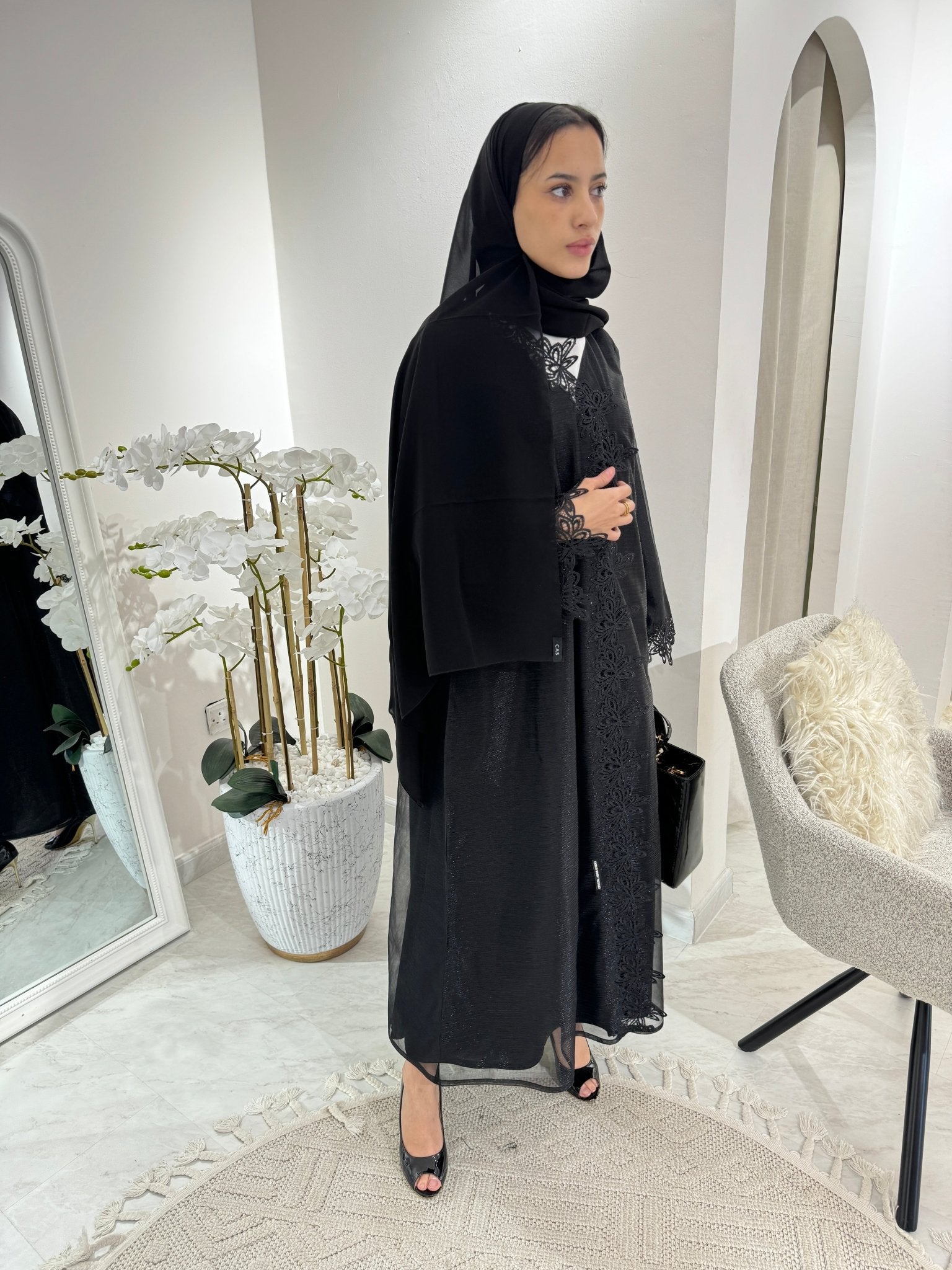 C Black Summer Eid Abaya 24