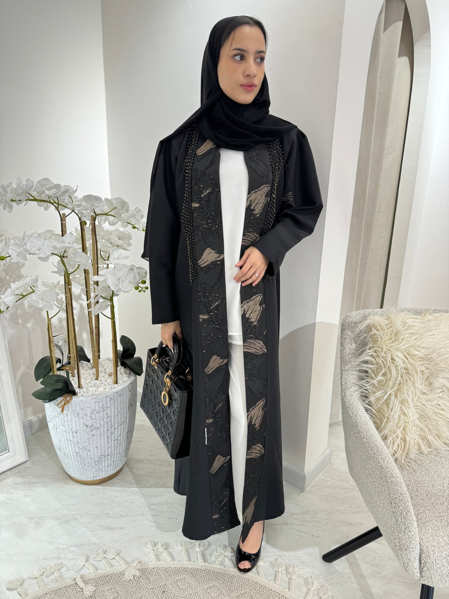 C Black Summer Eid Abaya 25