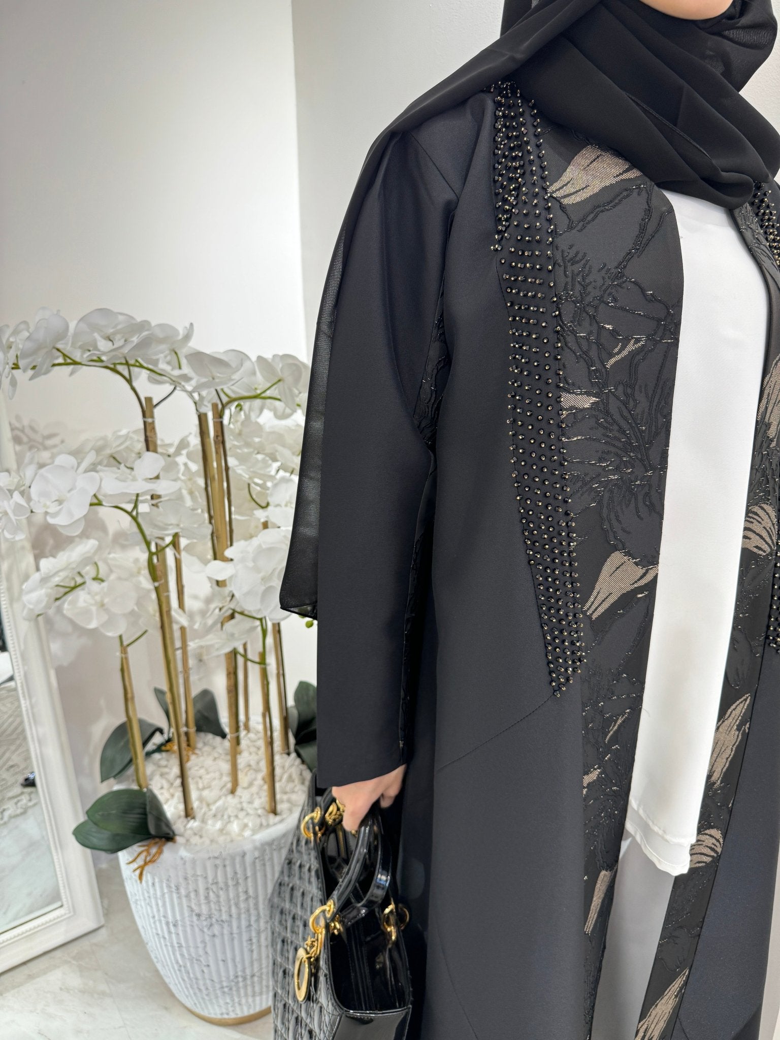 C Black Summer Eid Abaya 25