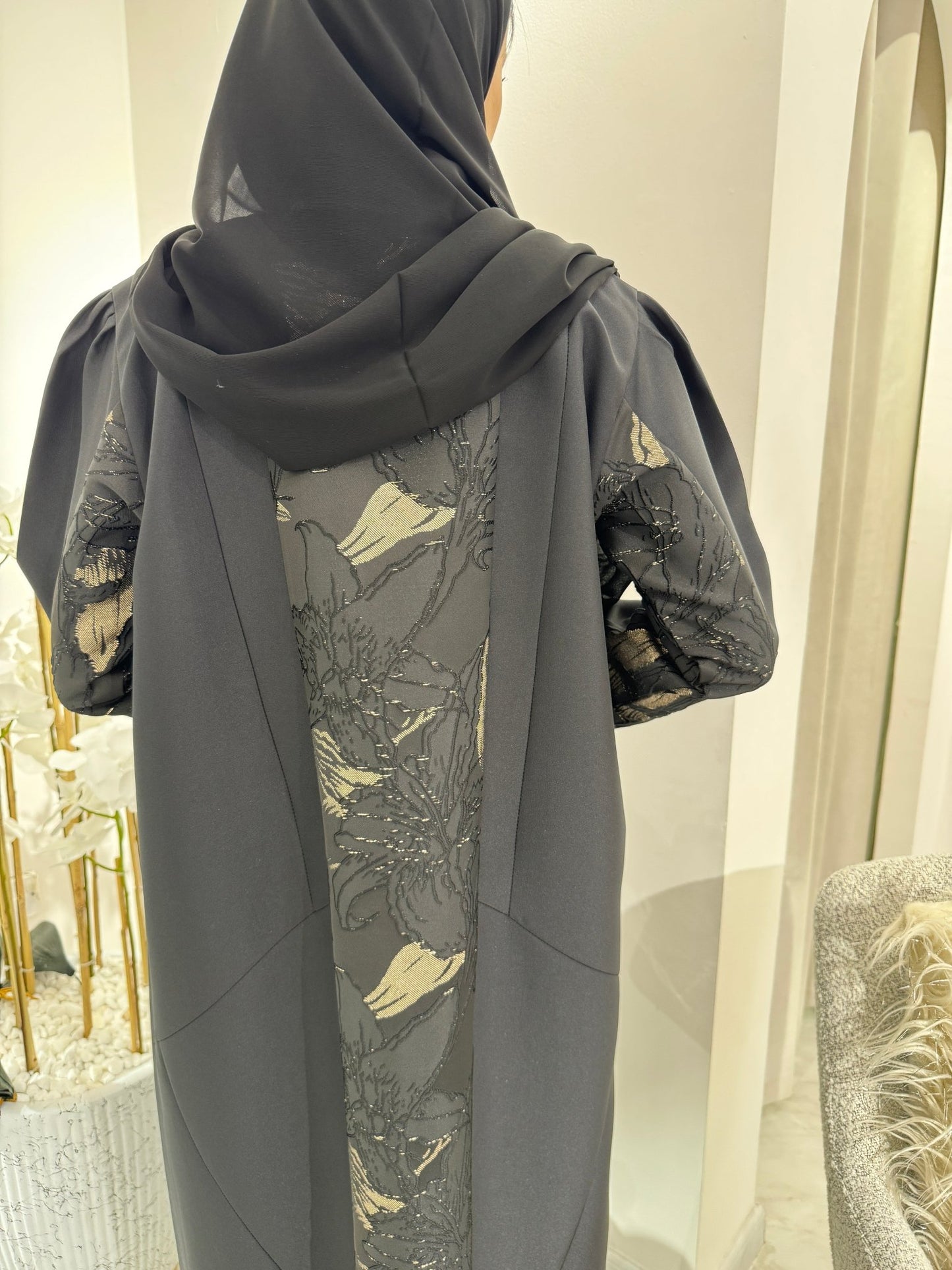 C Black Summer Eid Abaya 25