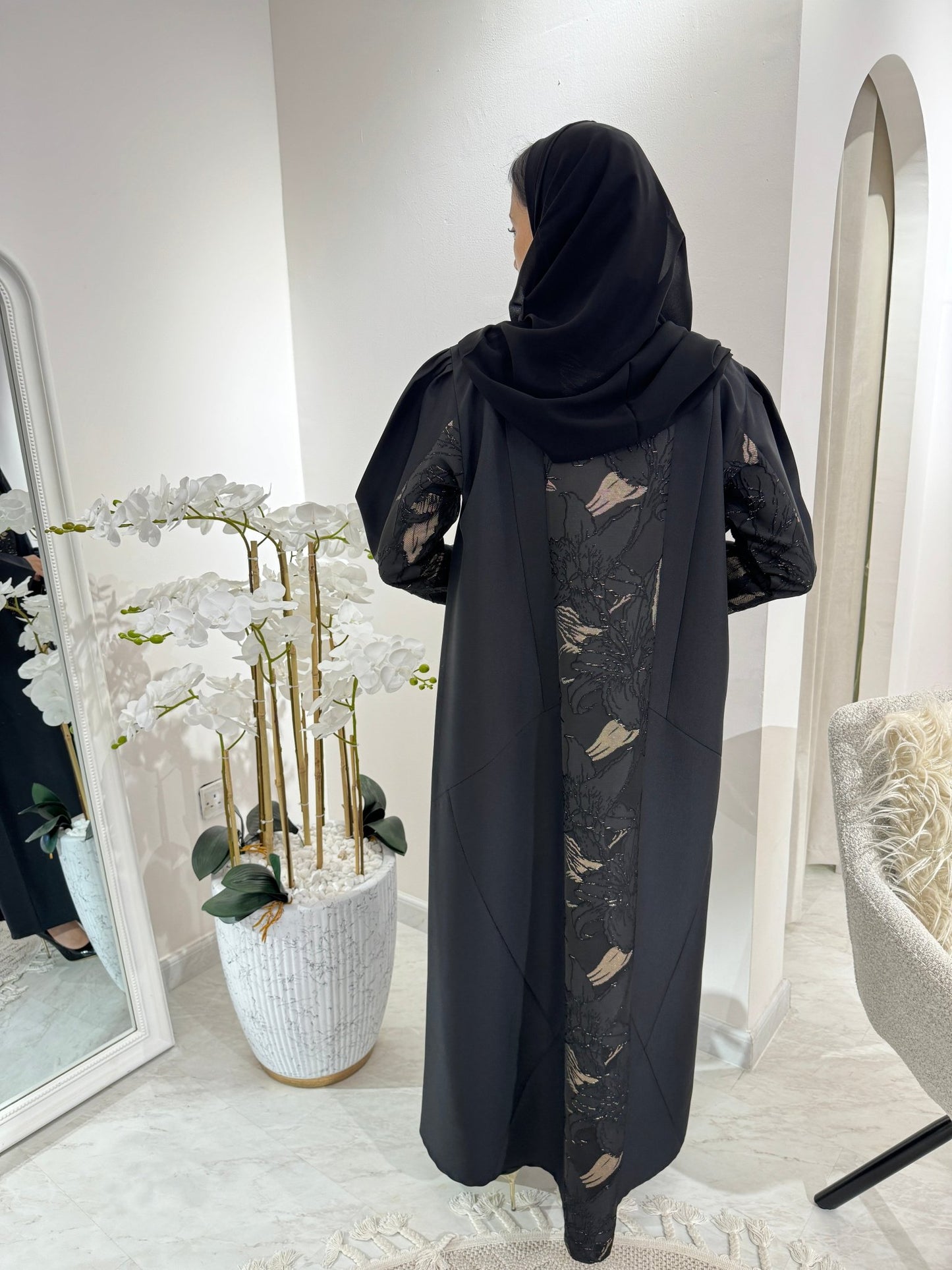 C Black Summer Eid Abaya 25