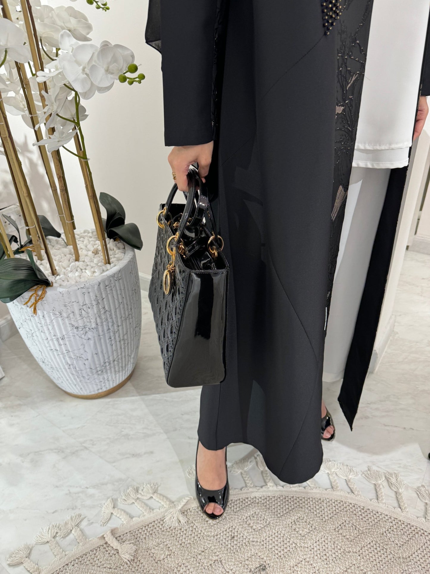 C Black Summer Eid Abaya 25