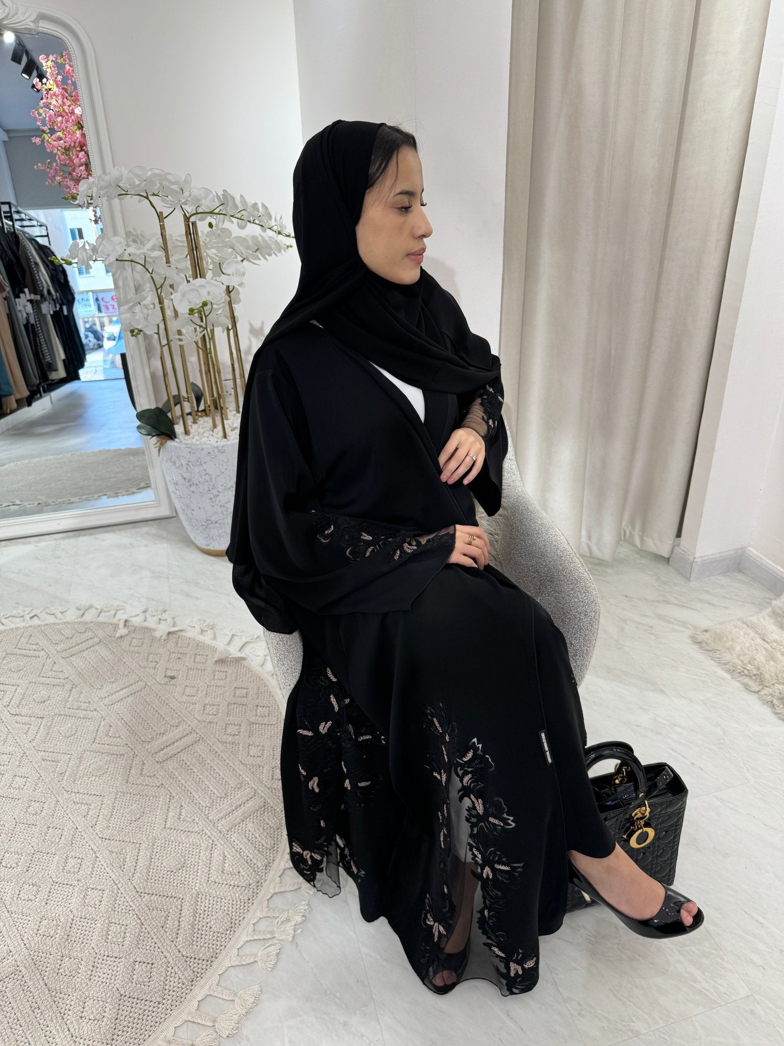 C Black Summer Eid Abaya 26