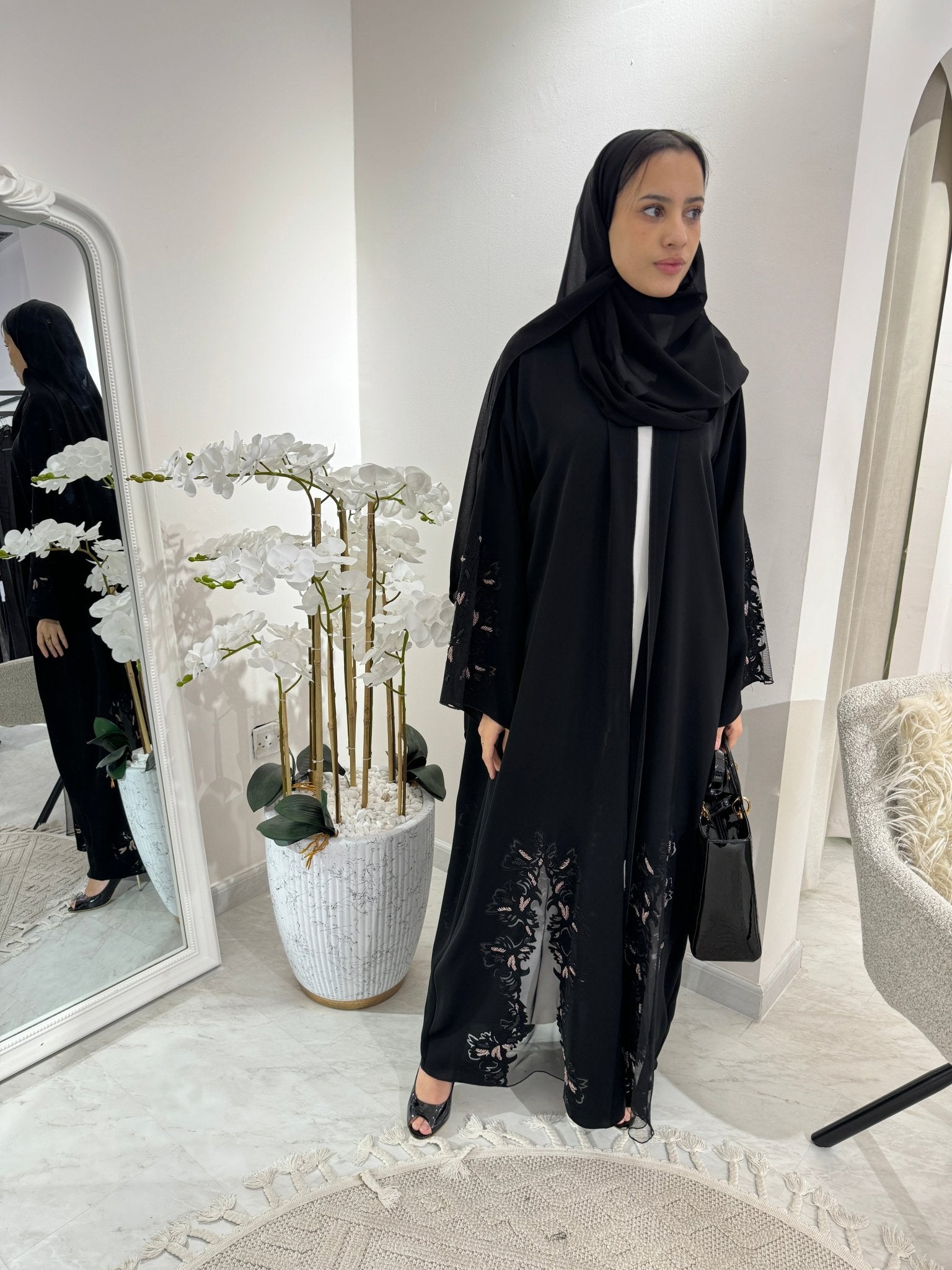 C Black Summer Eid Abaya 26