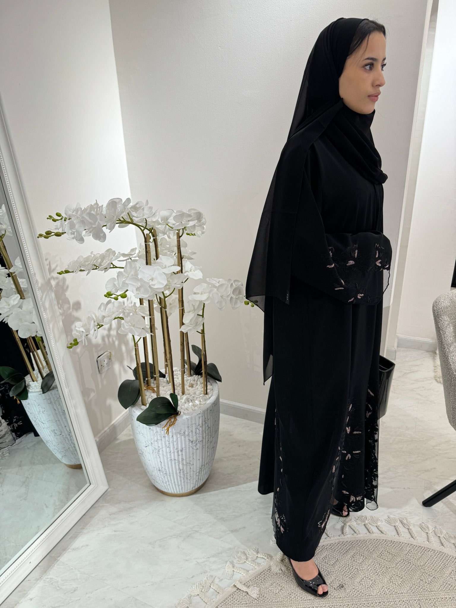 C Black Summer Eid Abaya 26